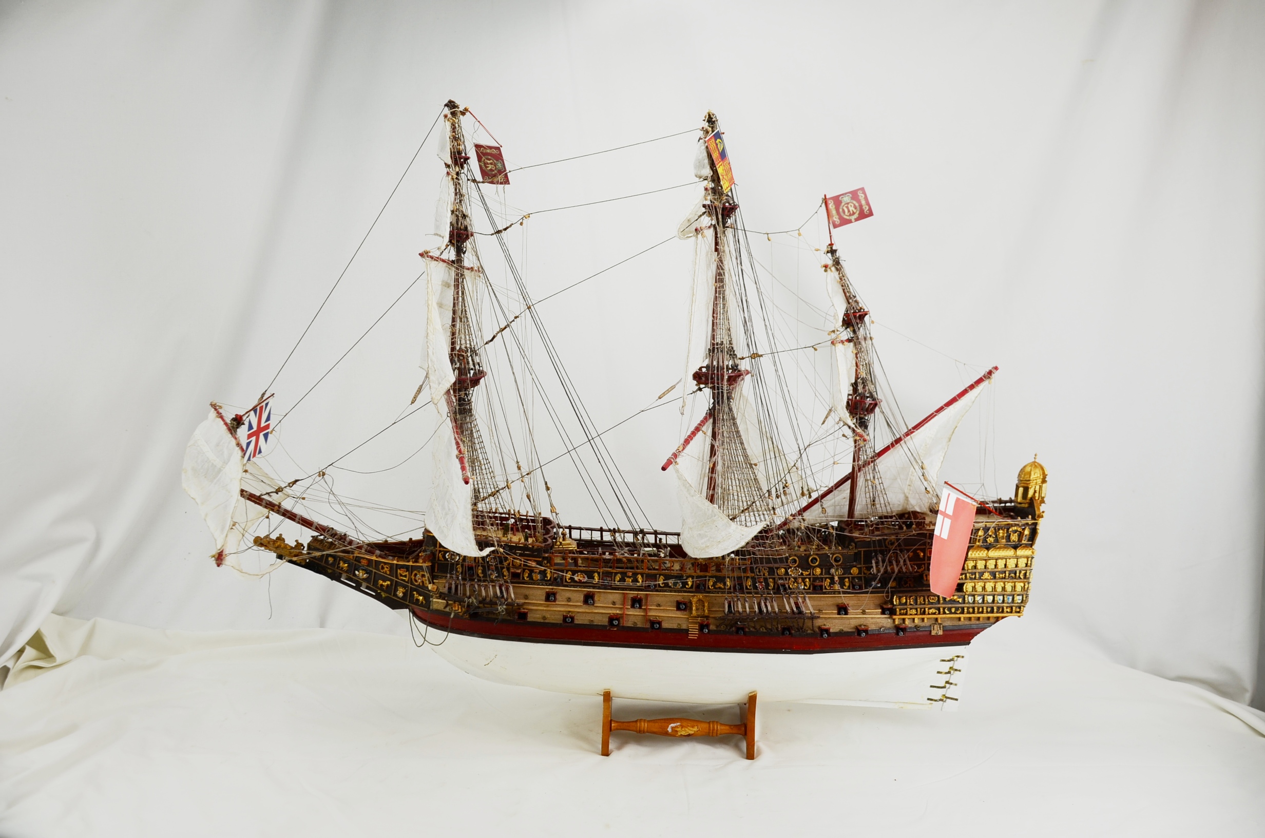 Hand Built Scale Model of HMS Sovereign Of The Seas 90 Gun Ship of the Line - Image 3