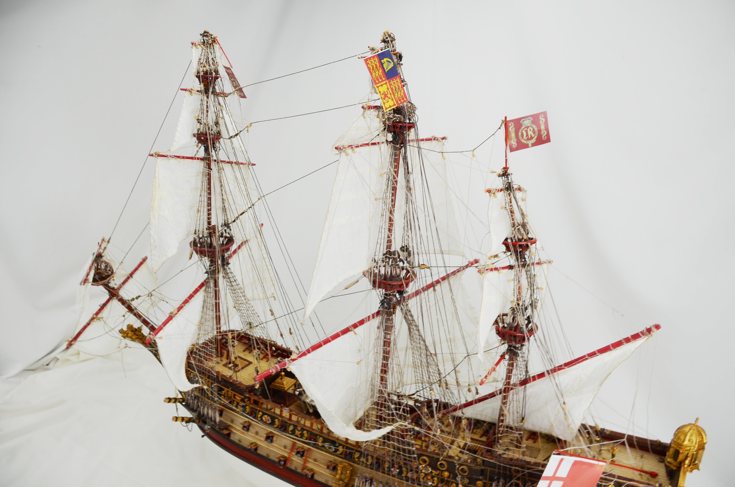 Hand Built Scale Model of HMS Sovereign Of The Seas 90 Gun Ship of the Line - Image 5