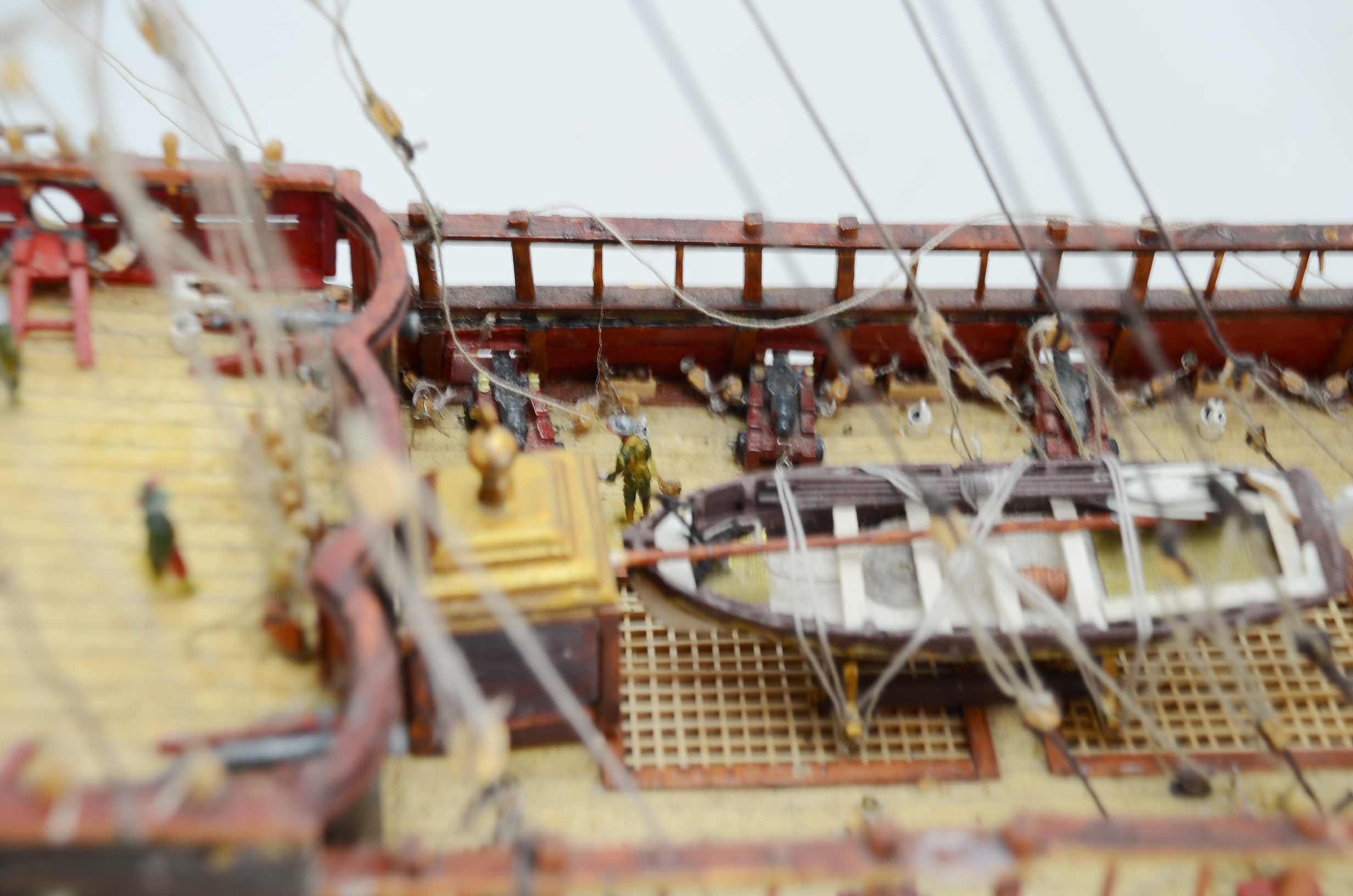 Hand Built Scale Model of HMS Sovereign Of The Seas 90 Gun Ship of the Line - Image 6