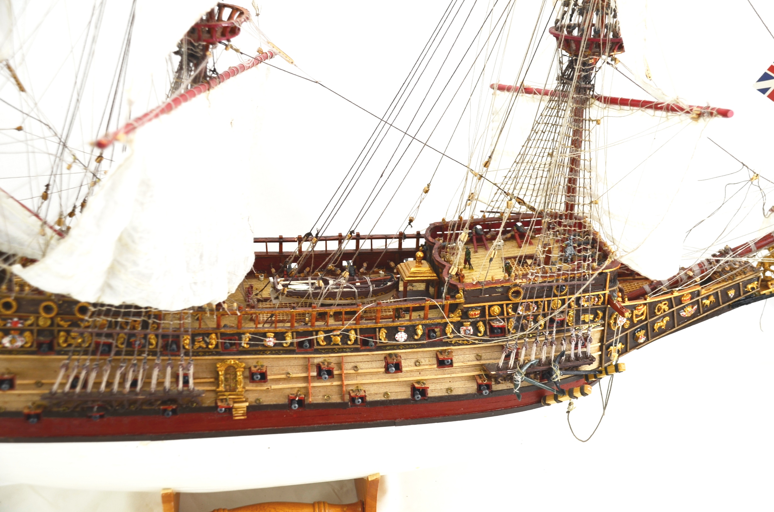 Hand Built Scale Model of HMS Sovereign Of The Seas 90 Gun Ship of the Line - Image 8