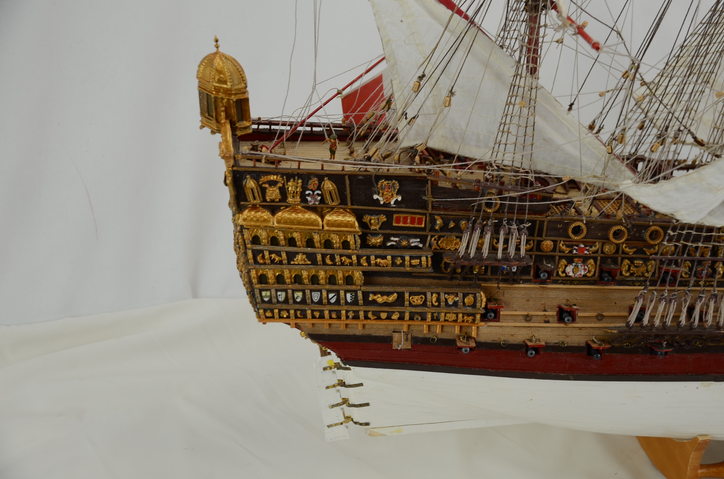 Hand Built Scale Model of HMS Sovereign Of The Seas 90 Gun Ship of the Line - Image 9