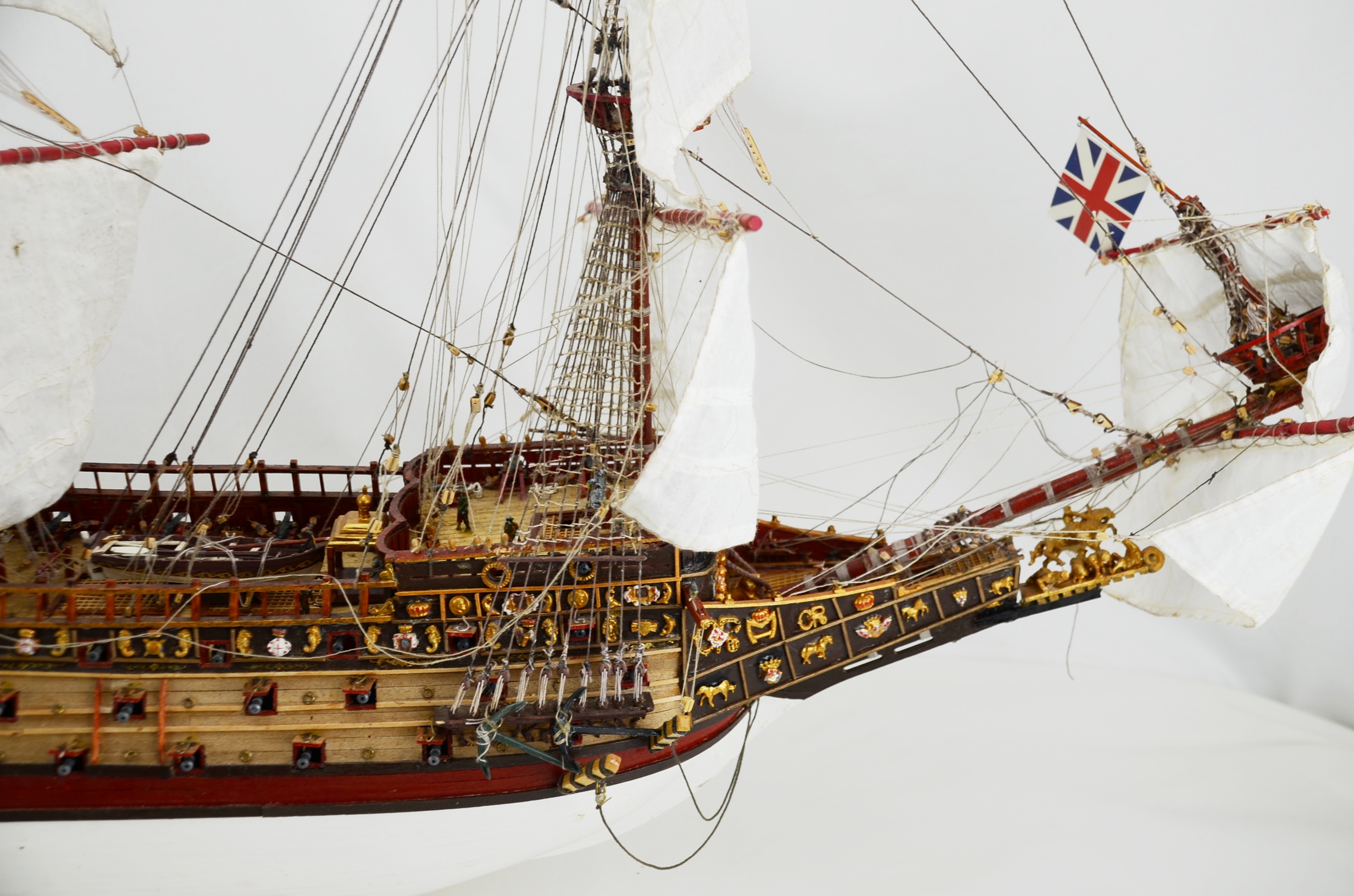 Hand Built Scale Model of HMS Sovereign Of The Seas 90 Gun Ship of the Line - Image 13