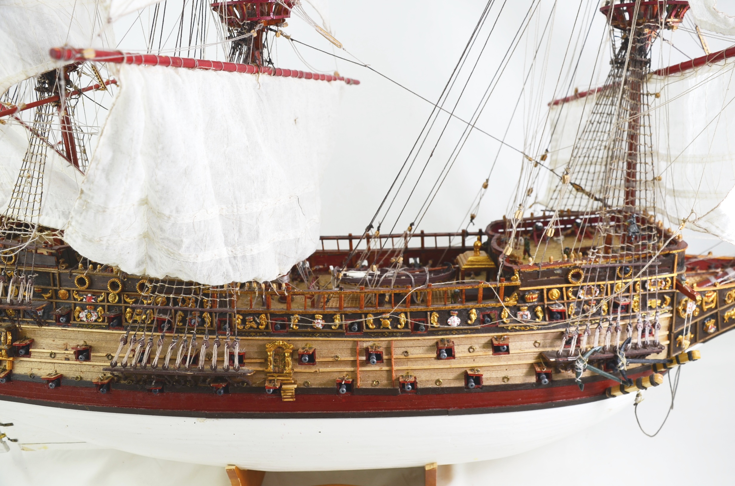 Hand Built Scale Model of HMS Sovereign Of The Seas 90 Gun Ship of the Line - Image 15