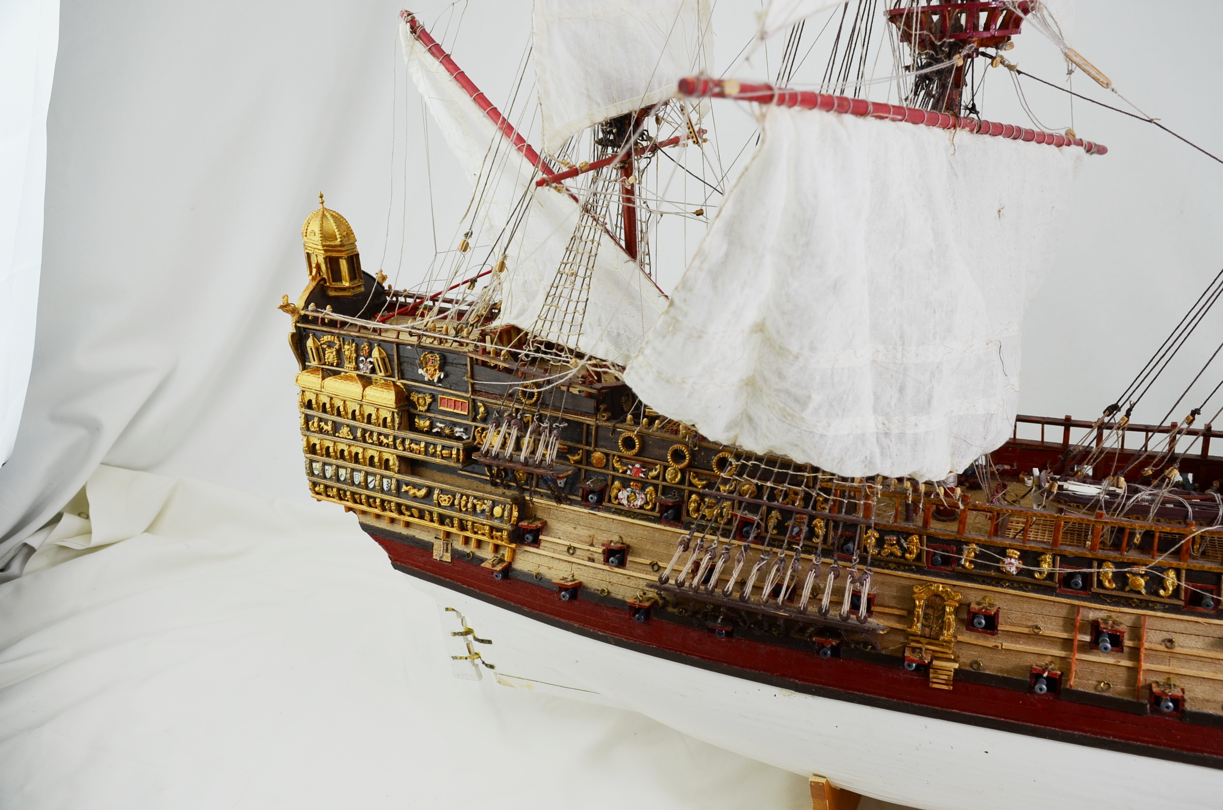 Hand Built Scale Model of HMS Sovereign Of The Seas 90 Gun Ship of the Line - Image 16