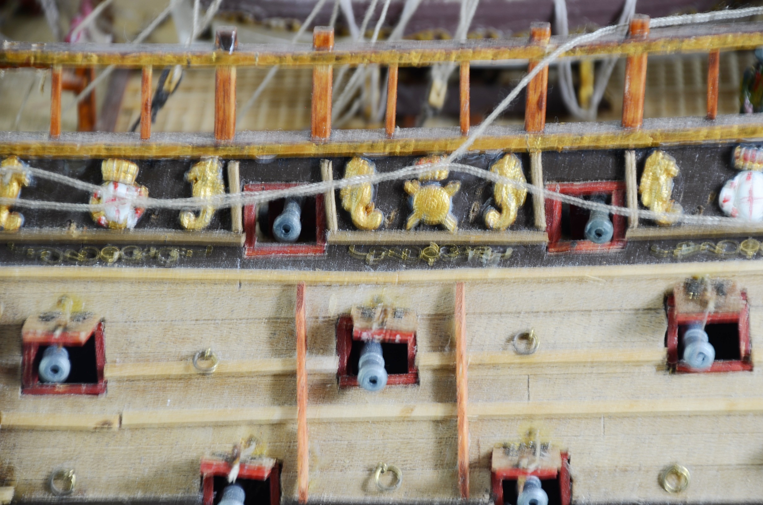 Hand Built Scale Model of HMS Sovereign Of The Seas 90 Gun Ship of the Line - Image 17
