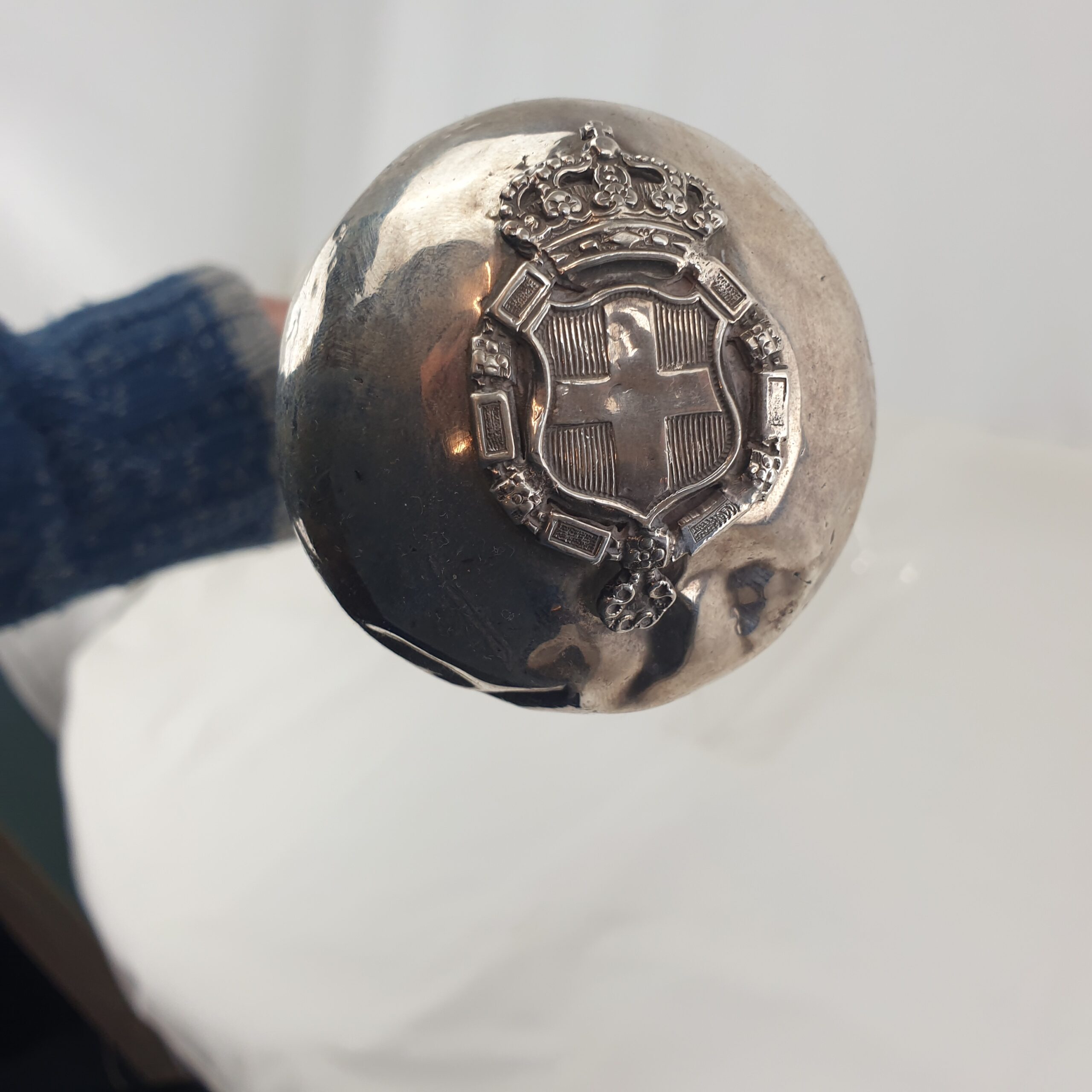 Early 20th Century Italian Drum Majors Band Mace with Order of the Seraphim Badge - Image 2