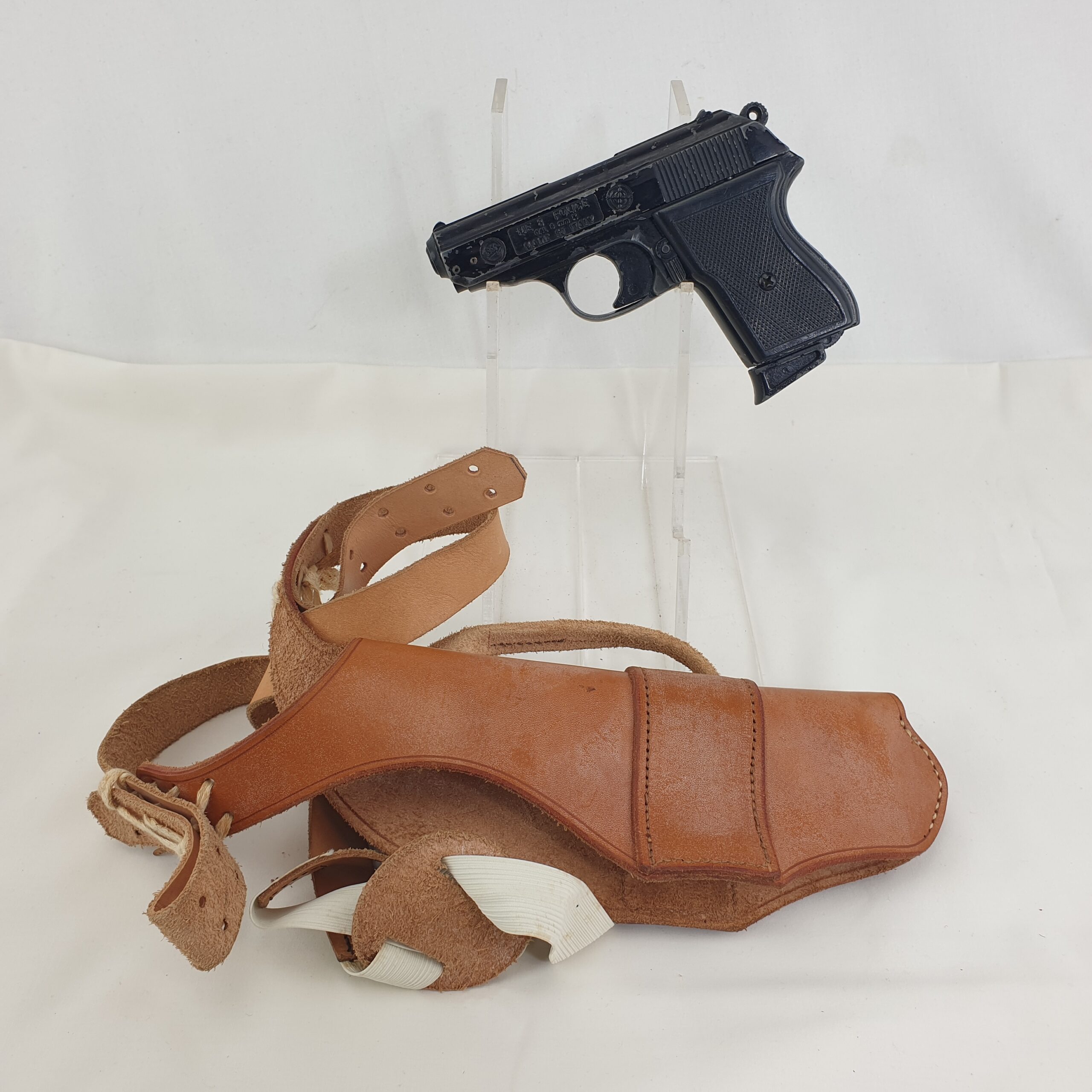 Italian Bruni ME8 Police Cal 8mm Blankfire Webley Import Model of a Walther PPK and Holster