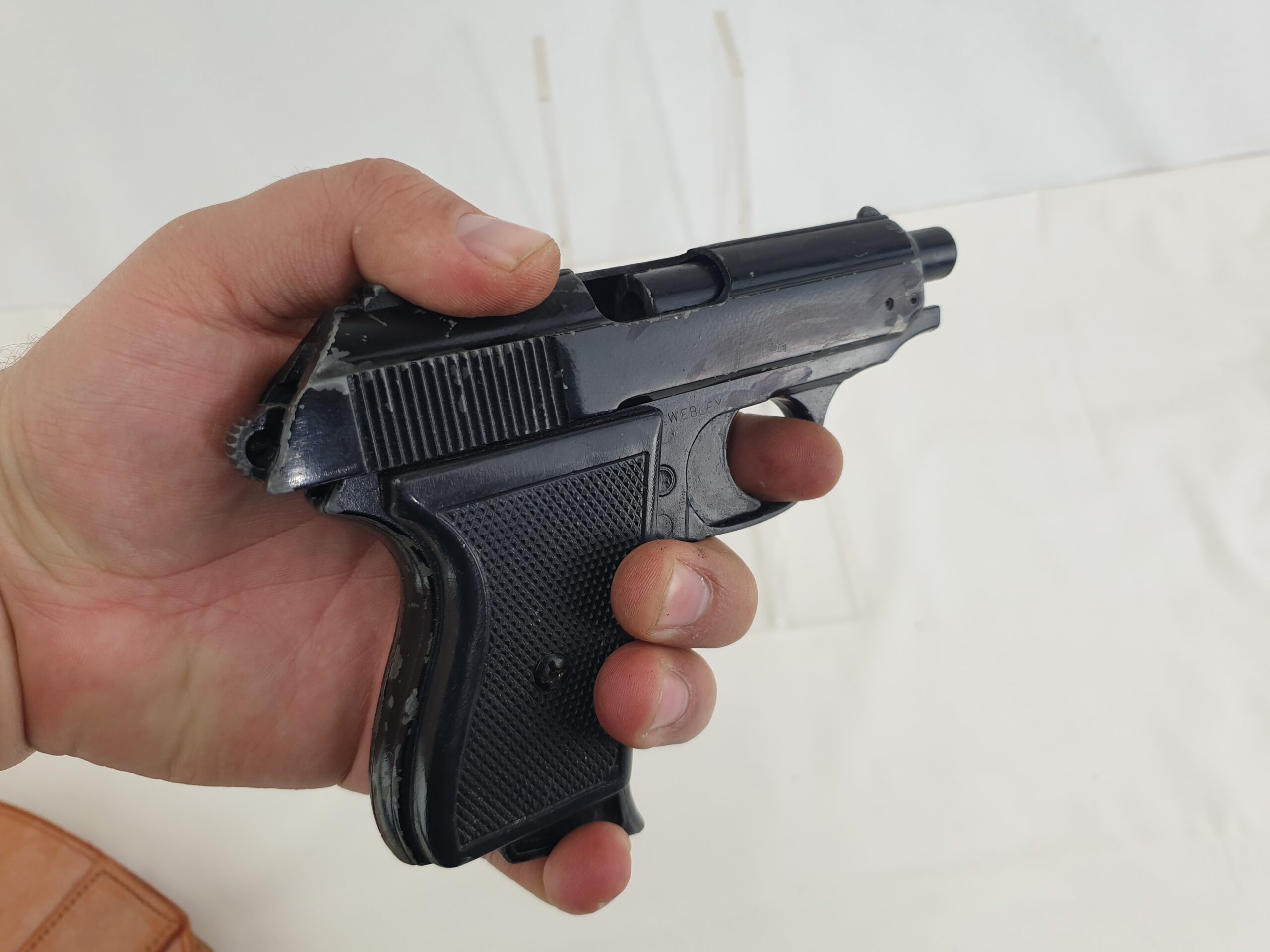 Italian Bruni ME8 Police Cal 8mm Blankfire Webley Import Model of a Walther PPK and Holster - Image 8