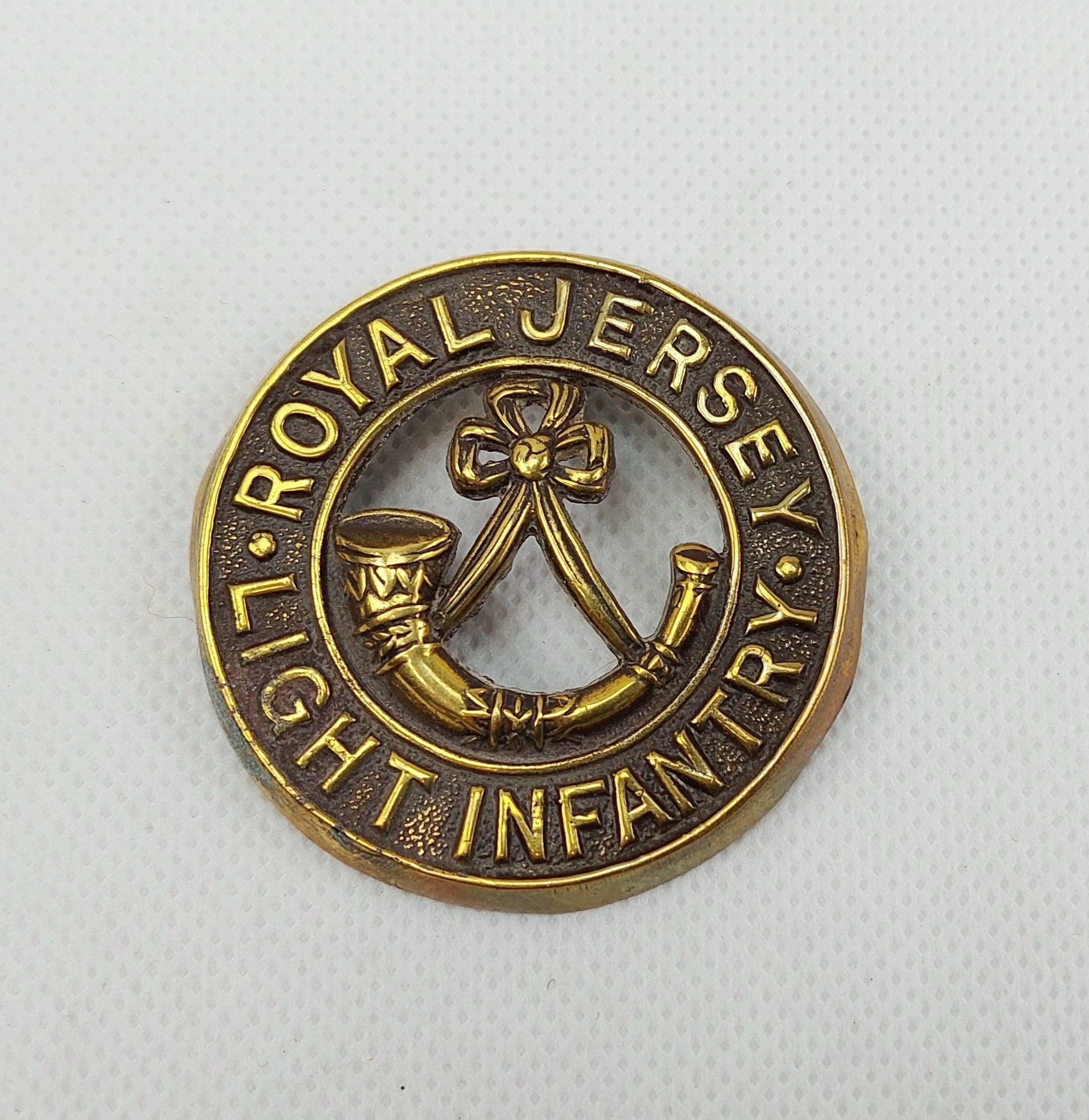 Royal Jersey Light Infantry Helmet Plate Centre