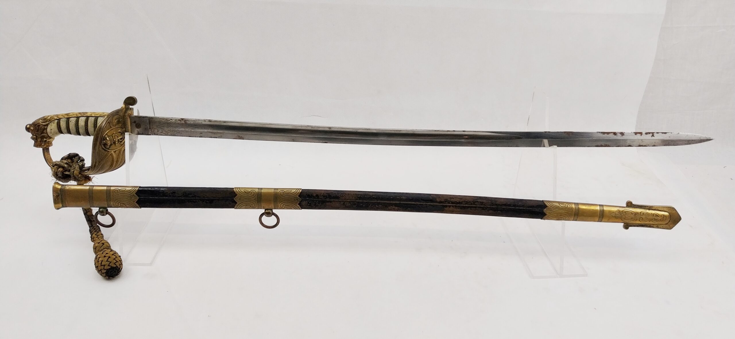 Victorian 1827 Pattern Royal Navy Officers Sword and Scabbard