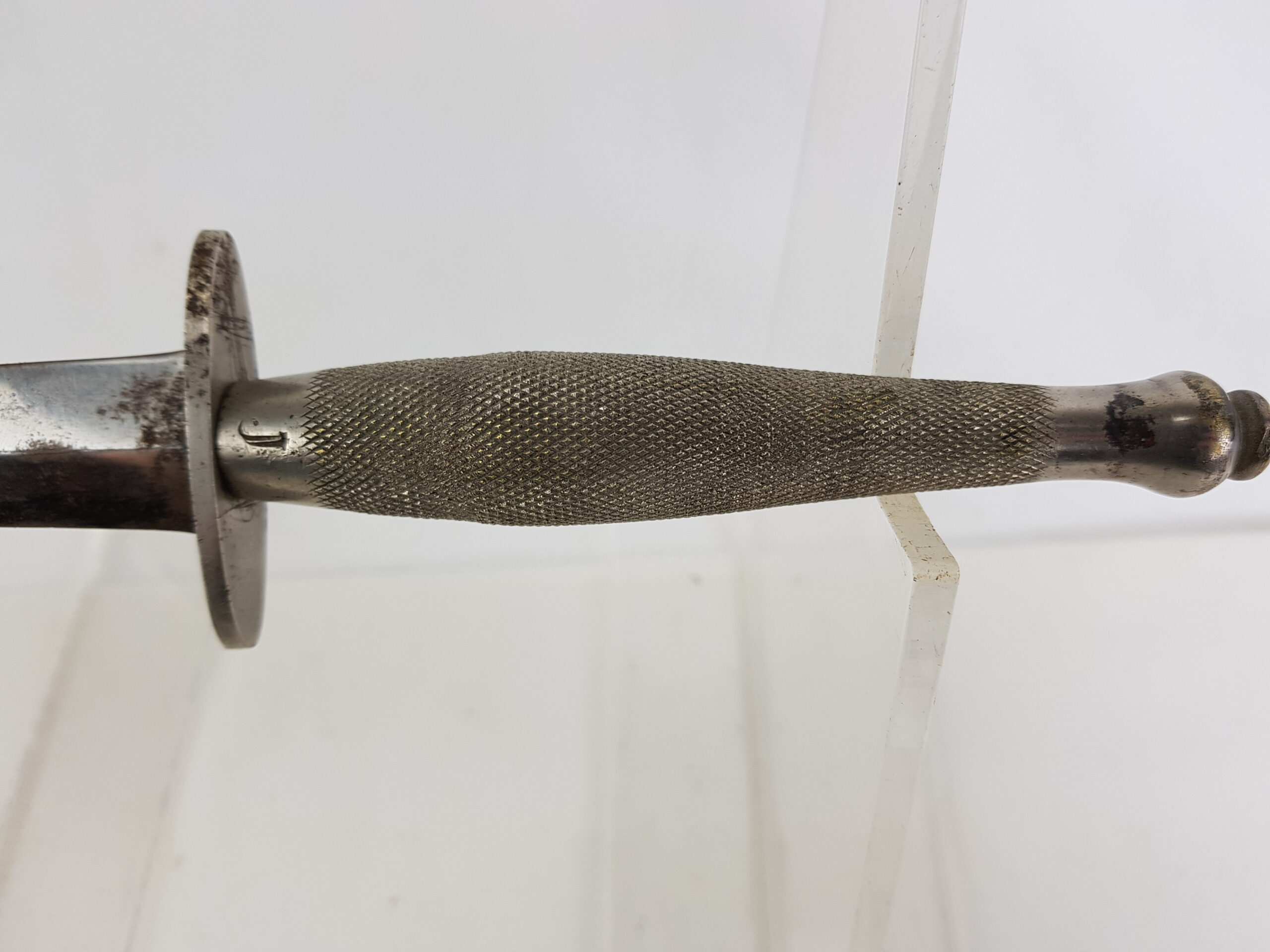 WW2 British Nickle Second Pattern Commando Fairbairn Sykes Fighting Knife belonging to John Vodden 9 Commandos - Image 7