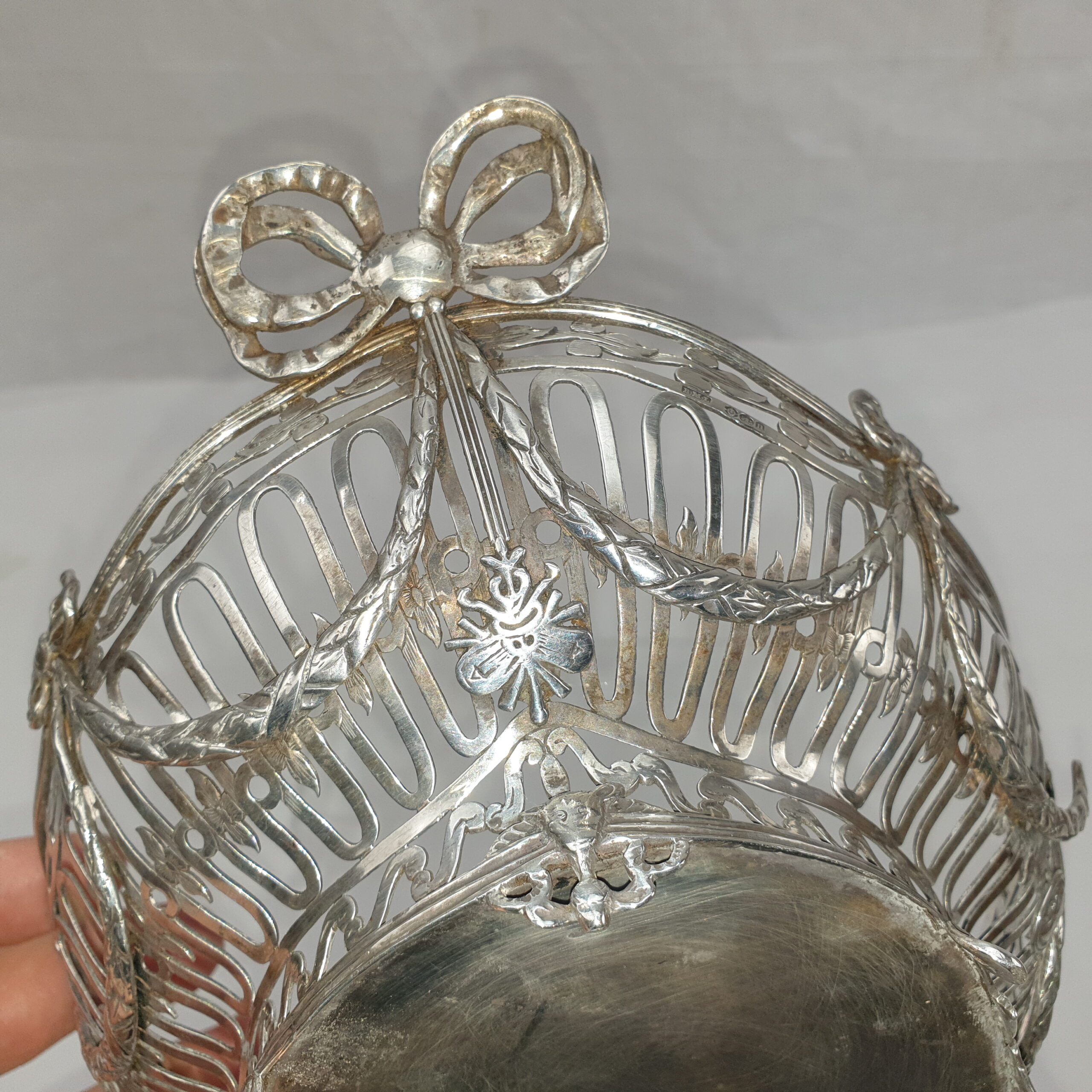 19th Century Silver Bread Basket by Pier van der Woude Family - Image 10