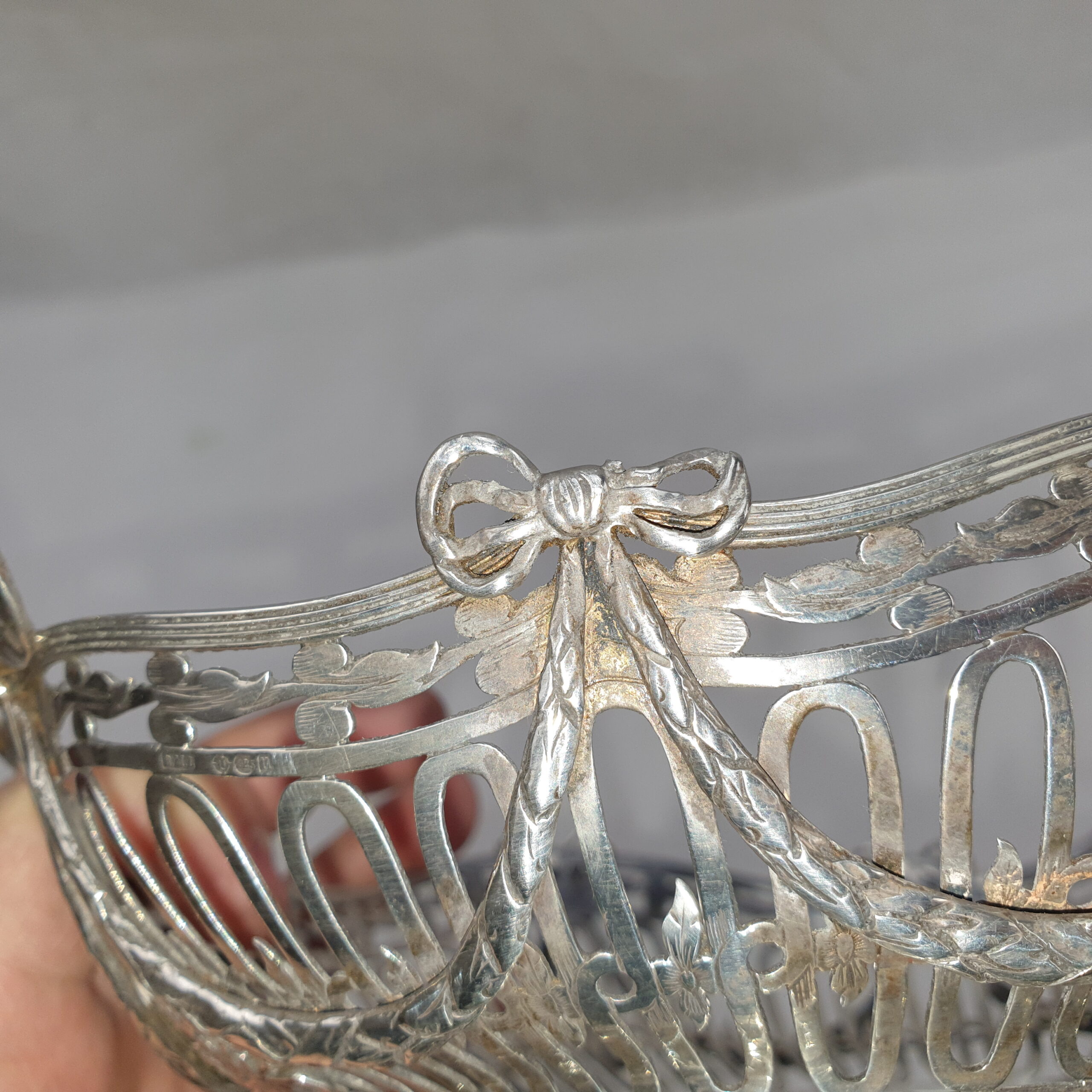 19th Century Silver Bread Basket by Pier van der Woude Family - Image 11
