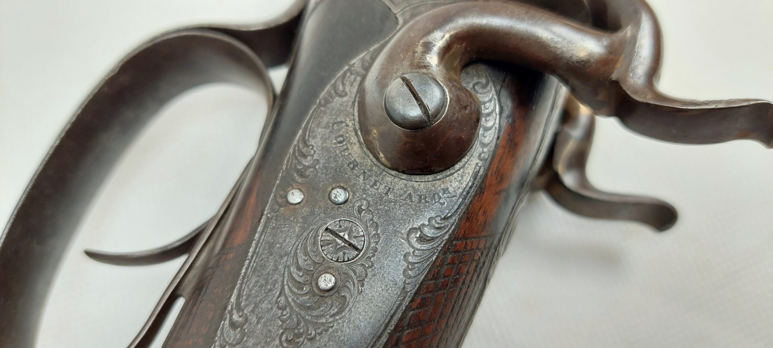 Cased Damascus Barrel Shotgun - Image 4