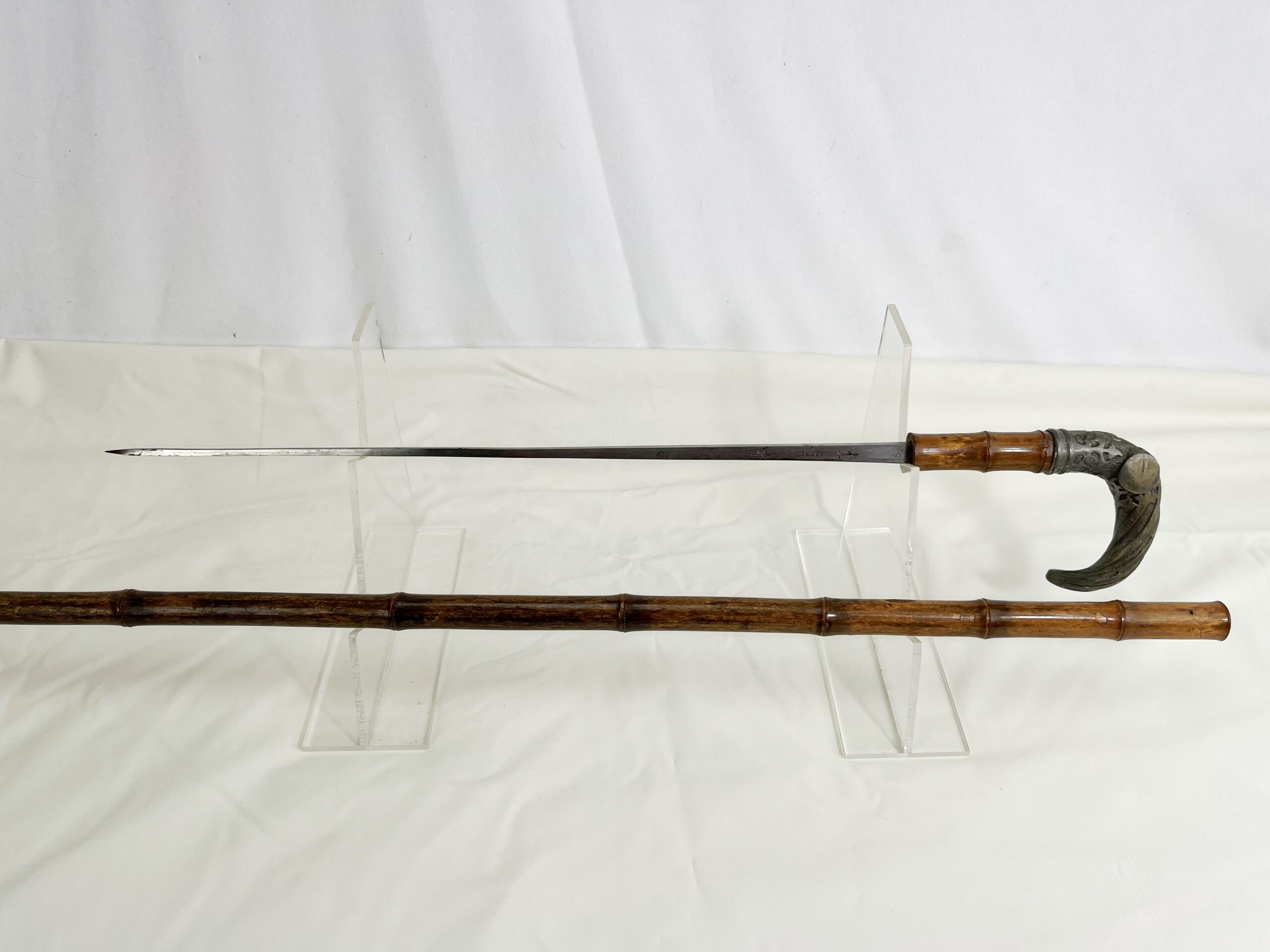 English Brevete Bamboo Sword Cane