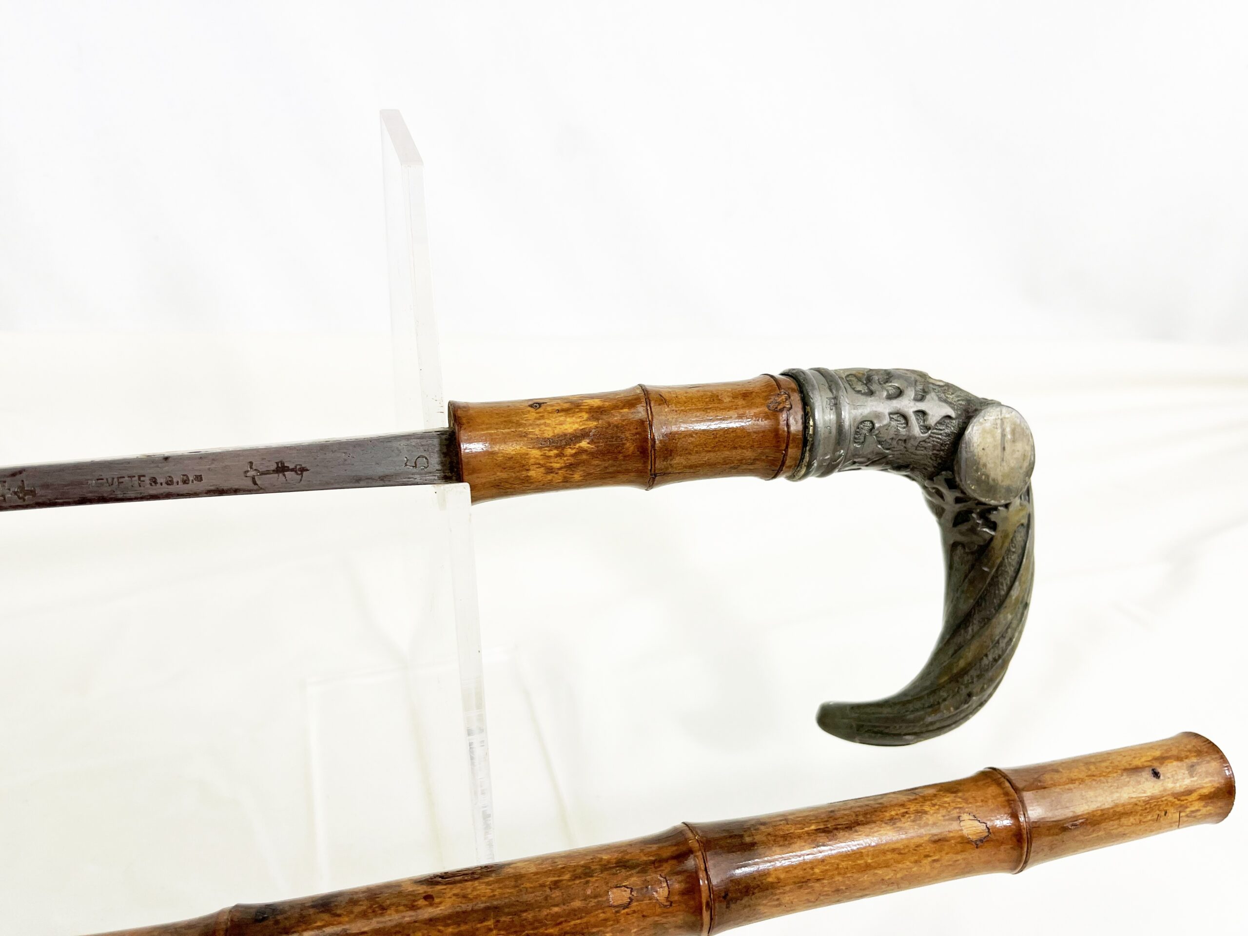 English Brevete Bamboo Sword Cane - Image 7