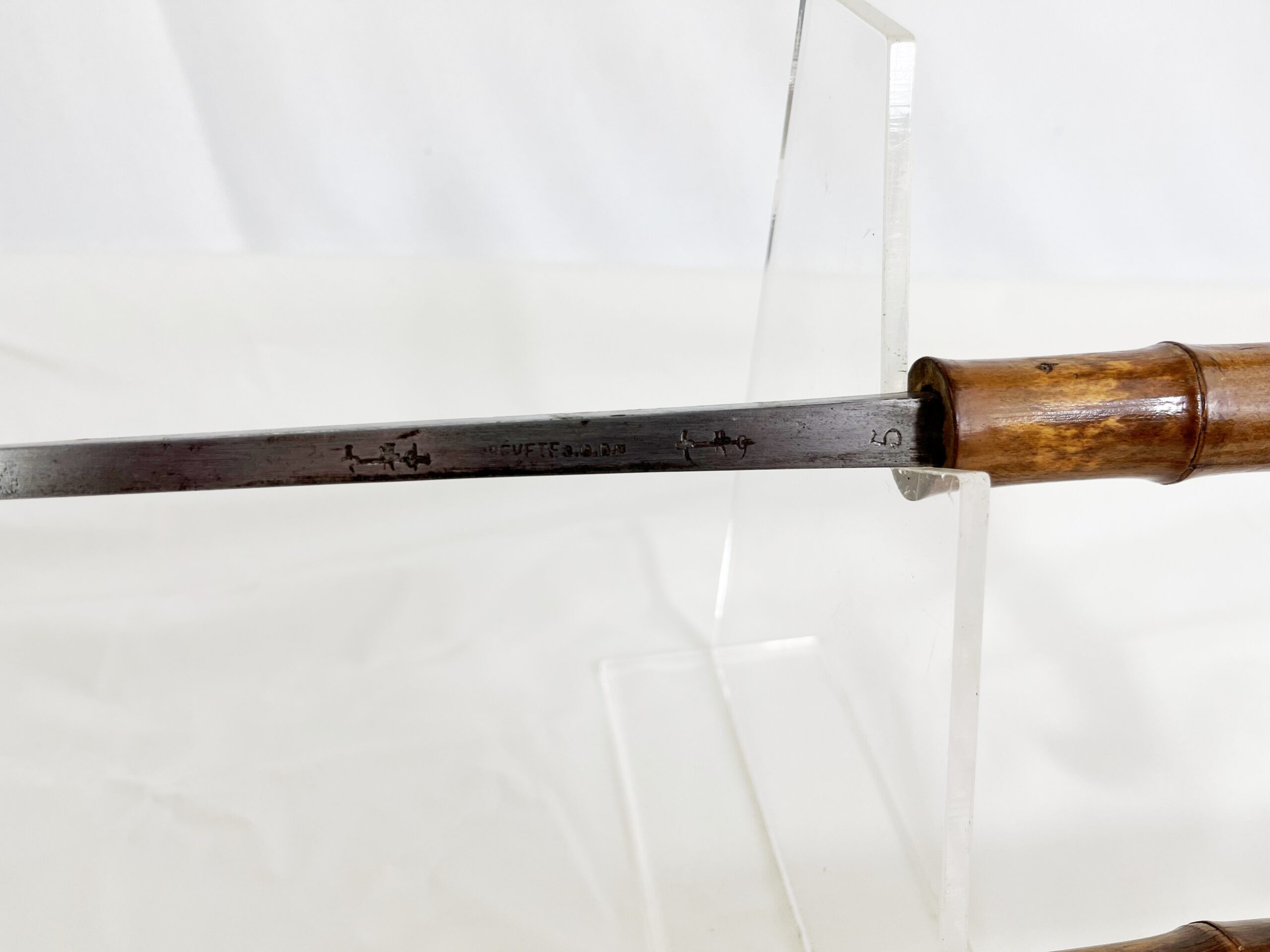 English Brevete Bamboo Sword Cane - Image 9