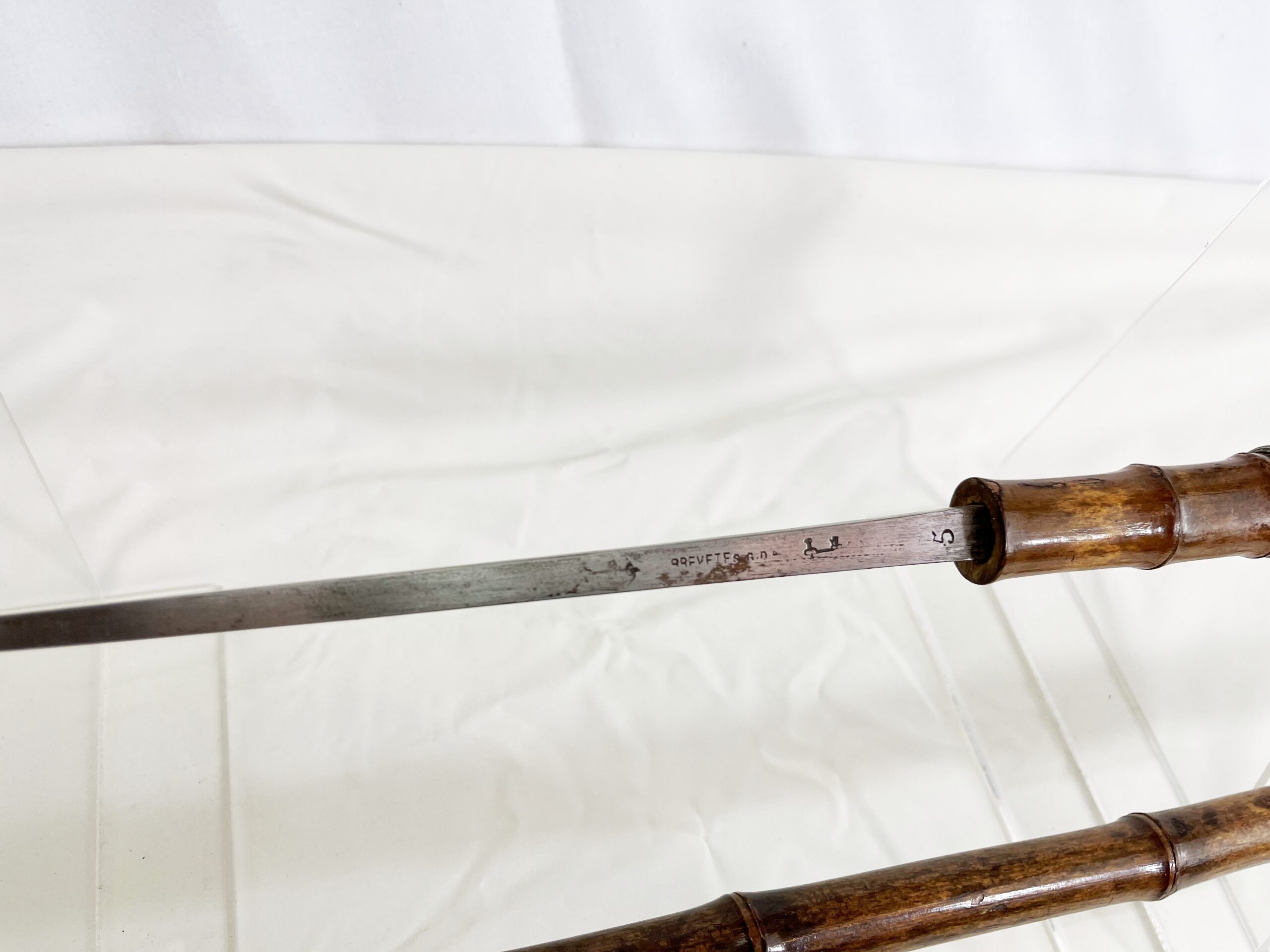 English Brevete Bamboo Sword Cane - Image 11