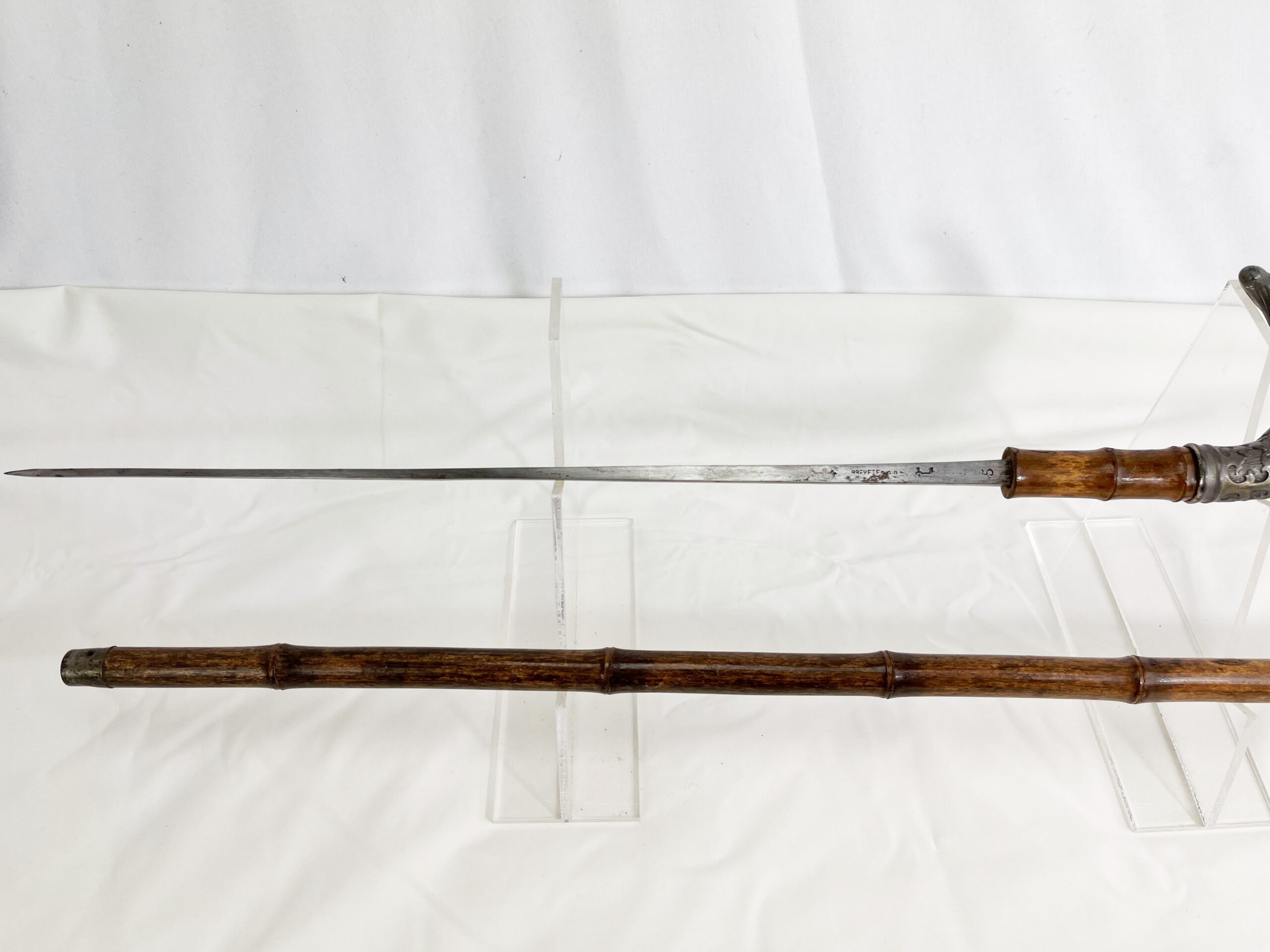 English Brevete Bamboo Sword Cane - Image 12