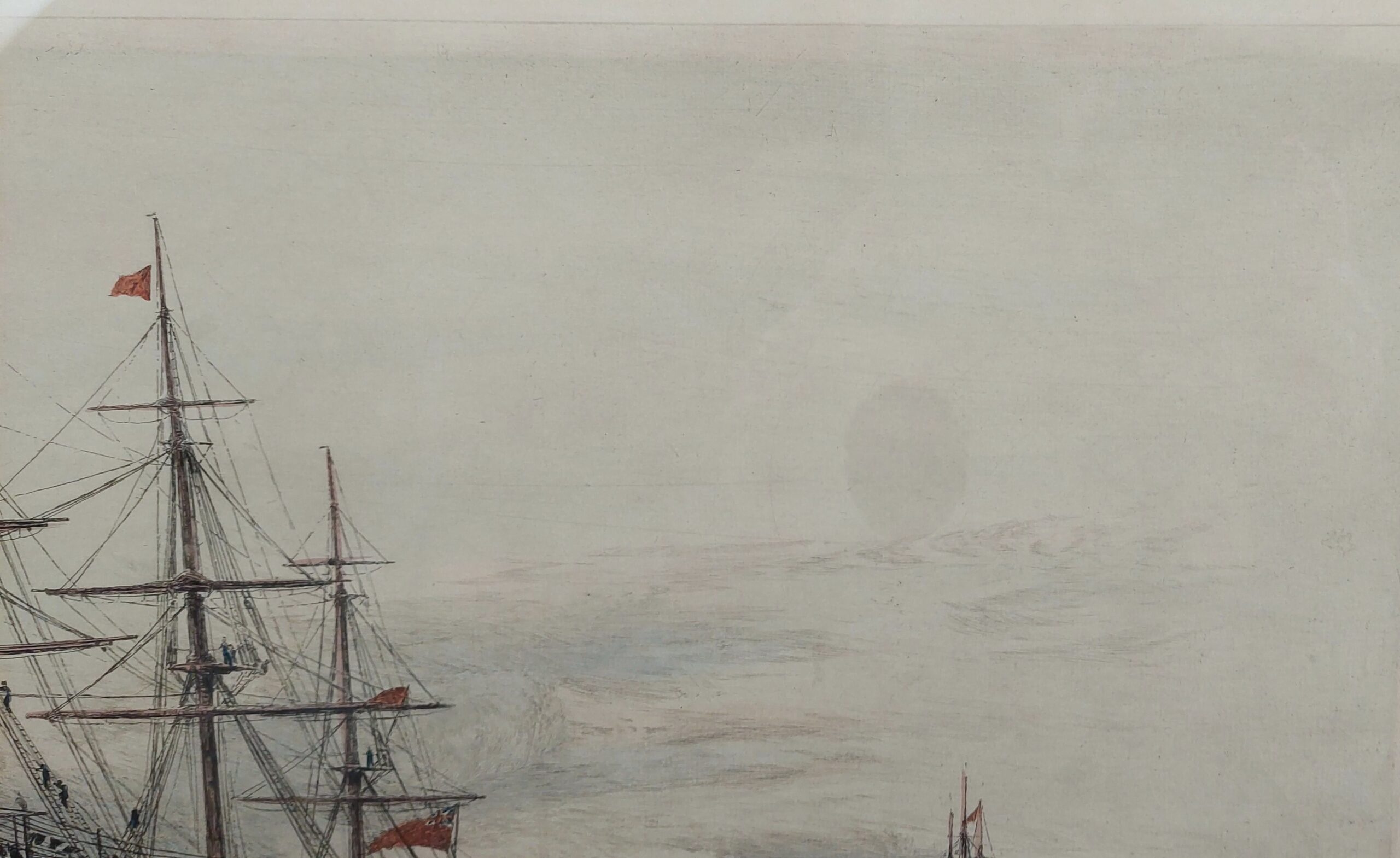 Hand Tinted Etching of HMS Victory by Harold Wyllie - Image 7