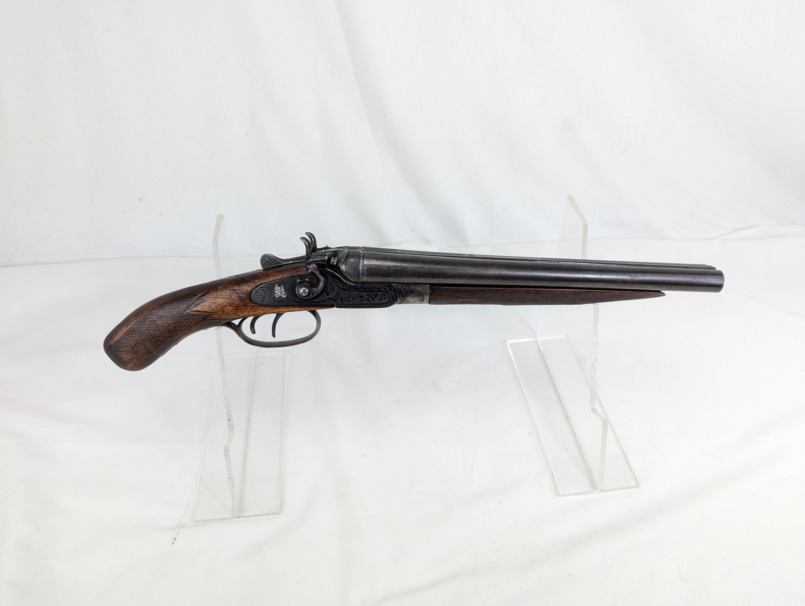 Antique Double Barrel Patterned Sawn Off Shotgun