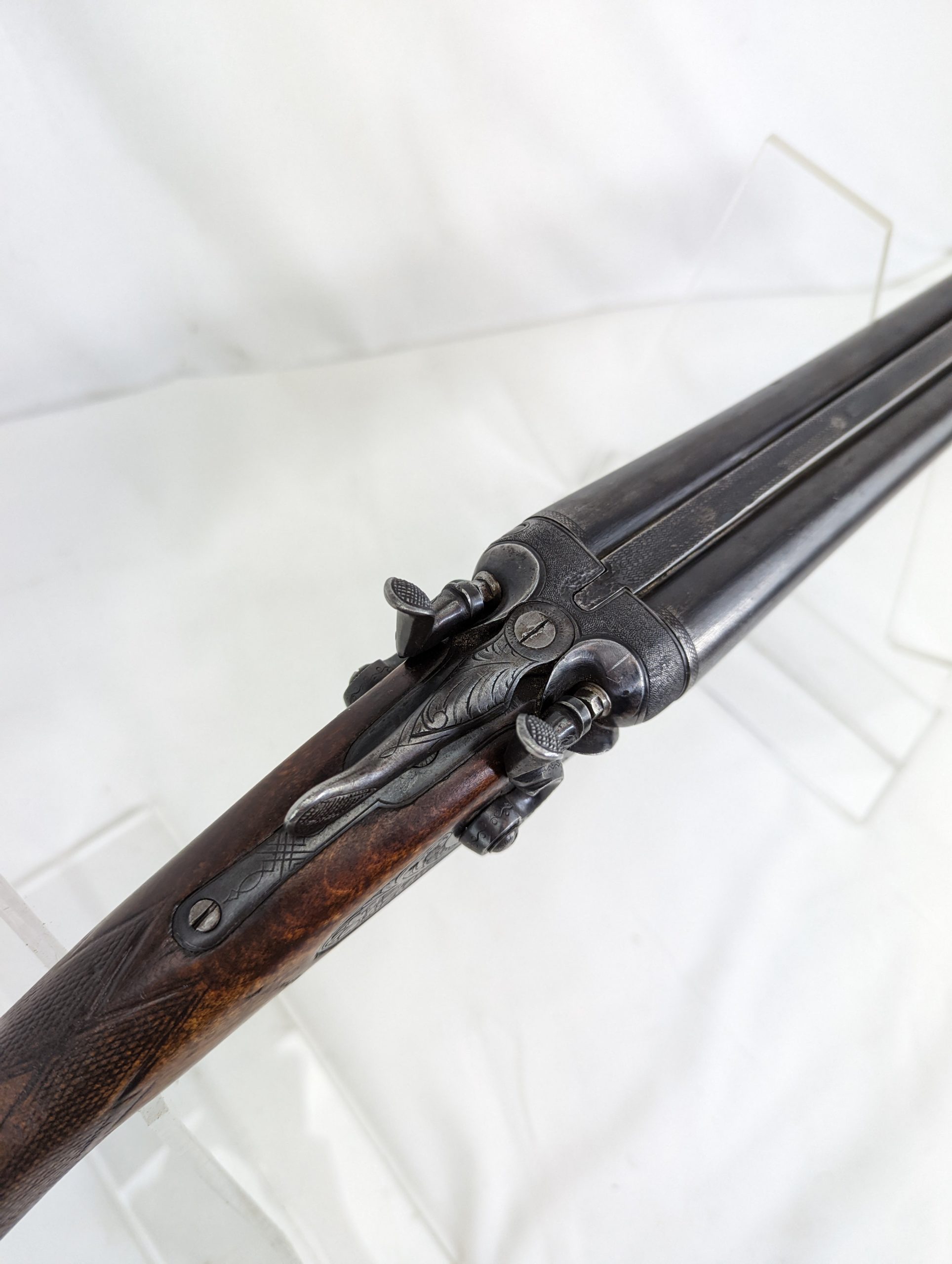 Antique Double Barrel Patterned Sawn Off Shotgun - Image 5