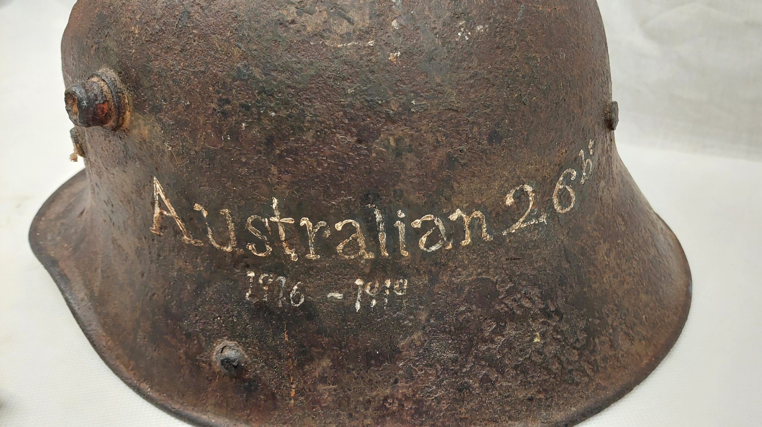 Relic WW1 German M16 Helmet And Shrapnel - Image 10