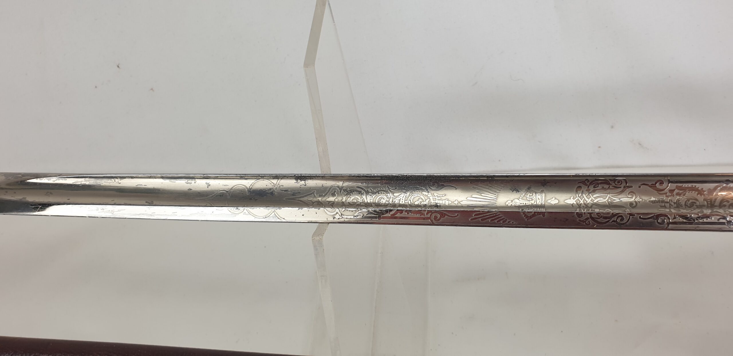 Scottish Lanarkshire Royal Artillery Volunteers Sword 1827 Pattern Light Cavalry Sabre, Leather Frog, Leather Field Scabbard and Belt - Image 13