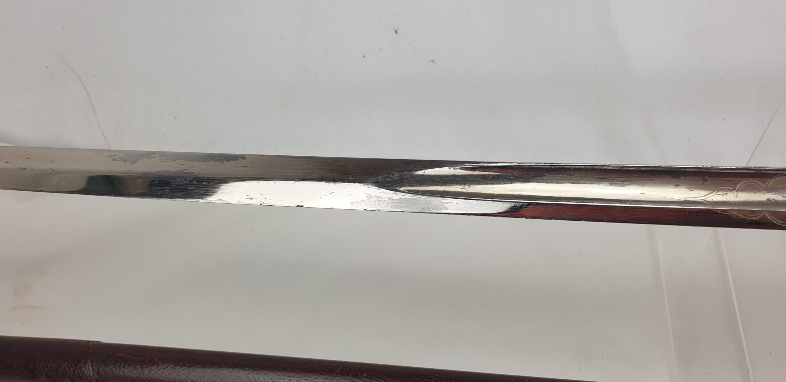 Scottish Lanarkshire Royal Artillery Volunteers Sword 1827 Pattern Light Cavalry Sabre, Leather Frog, Leather Field Scabbard and Belt - Image 14