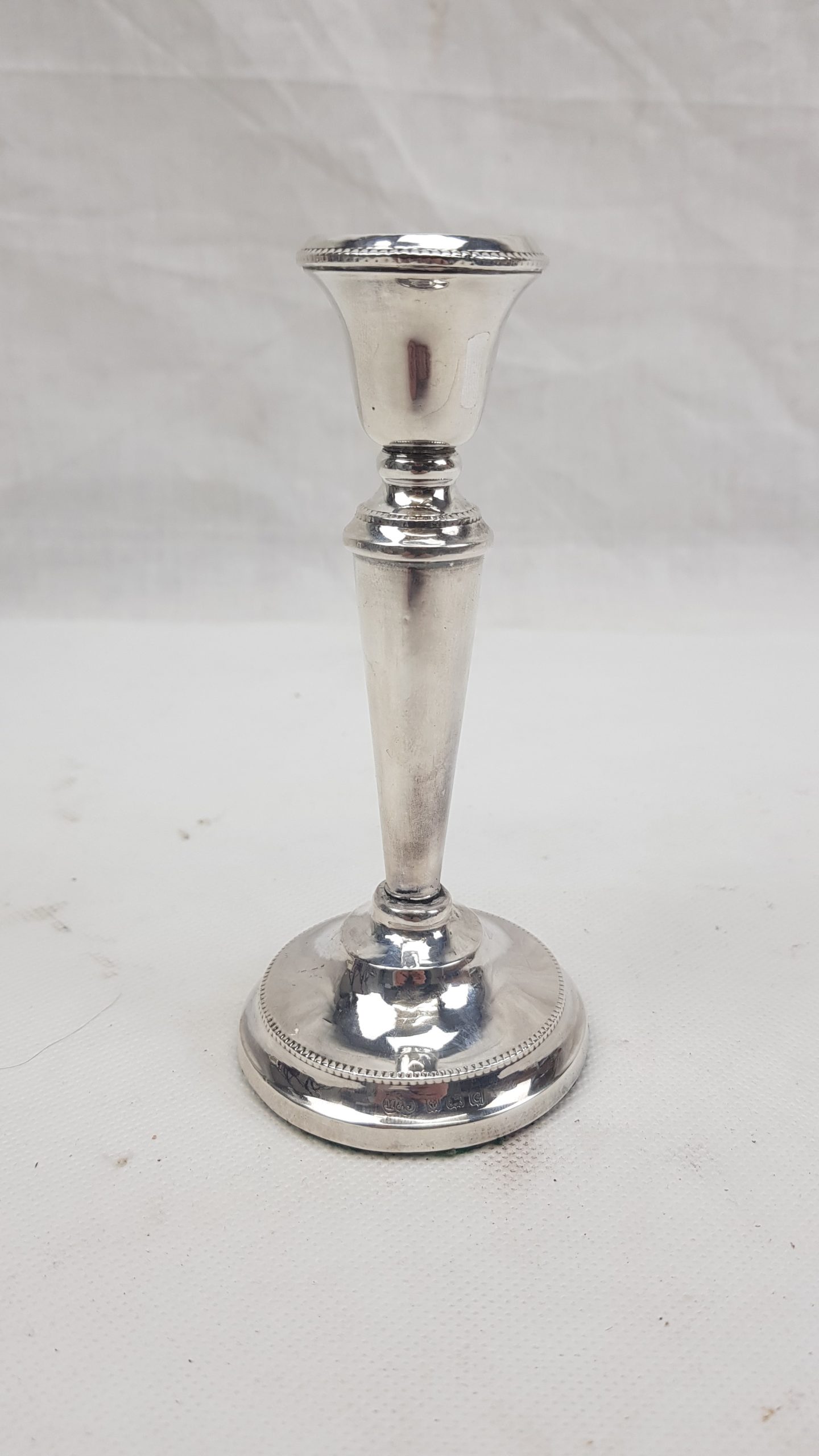 Sterling Silver Candlestick By Marson & Jones Birmingham 1931