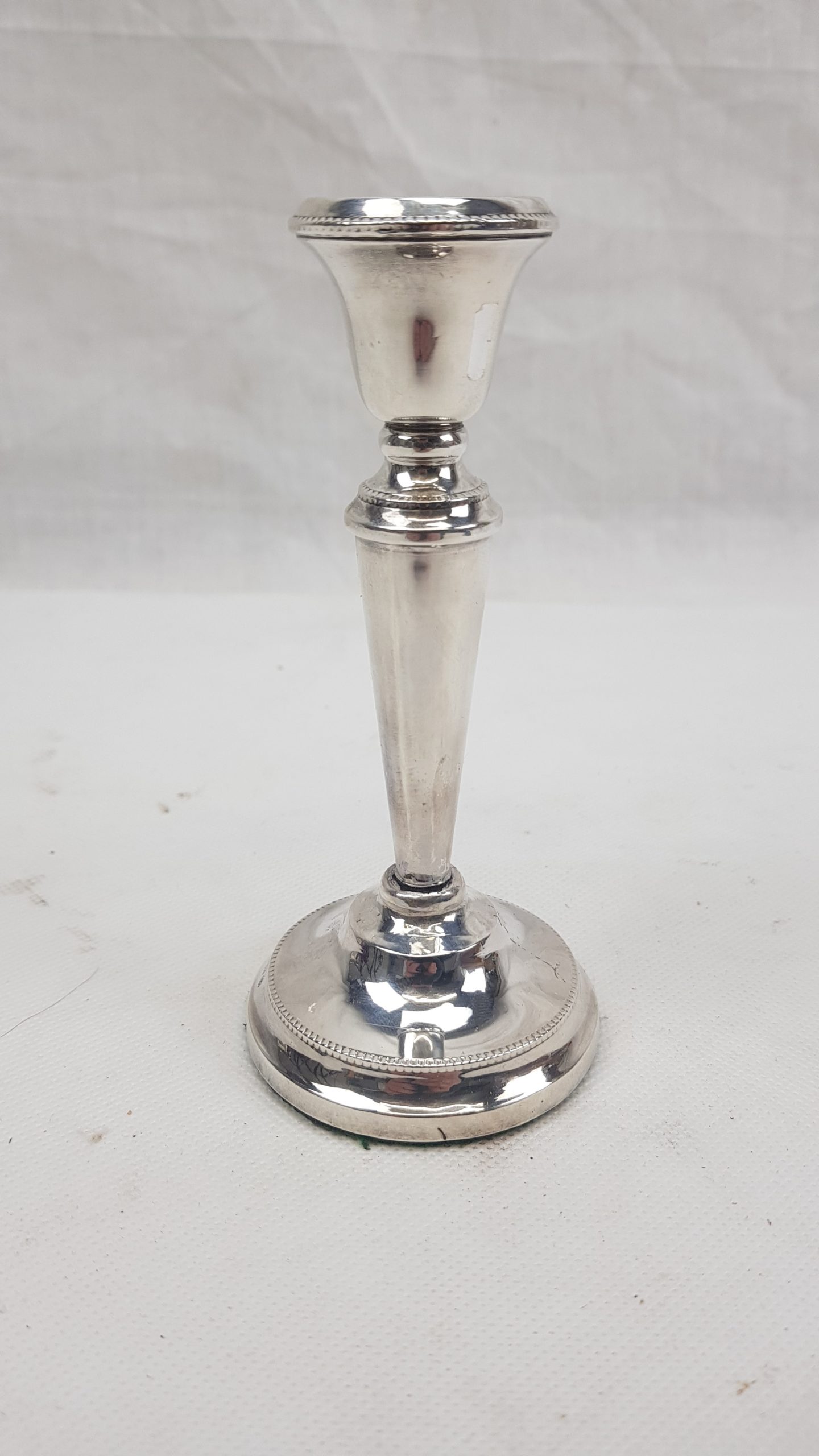 Sterling Silver Candlestick By Marson & Jones Birmingham 1931 - Image 2