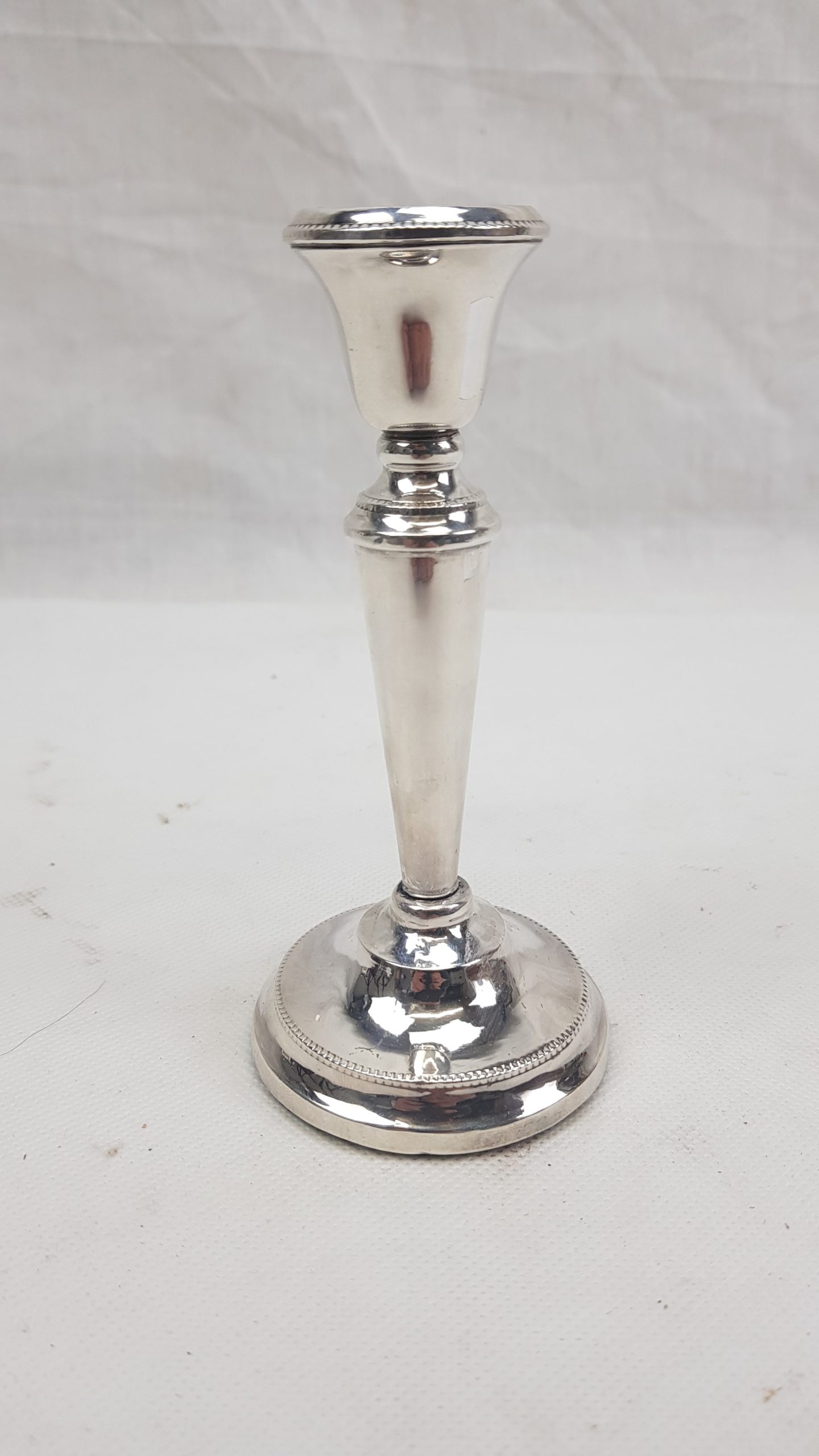 Sterling Silver Candlestick By Marson & Jones Birmingham 1931 - Image 3