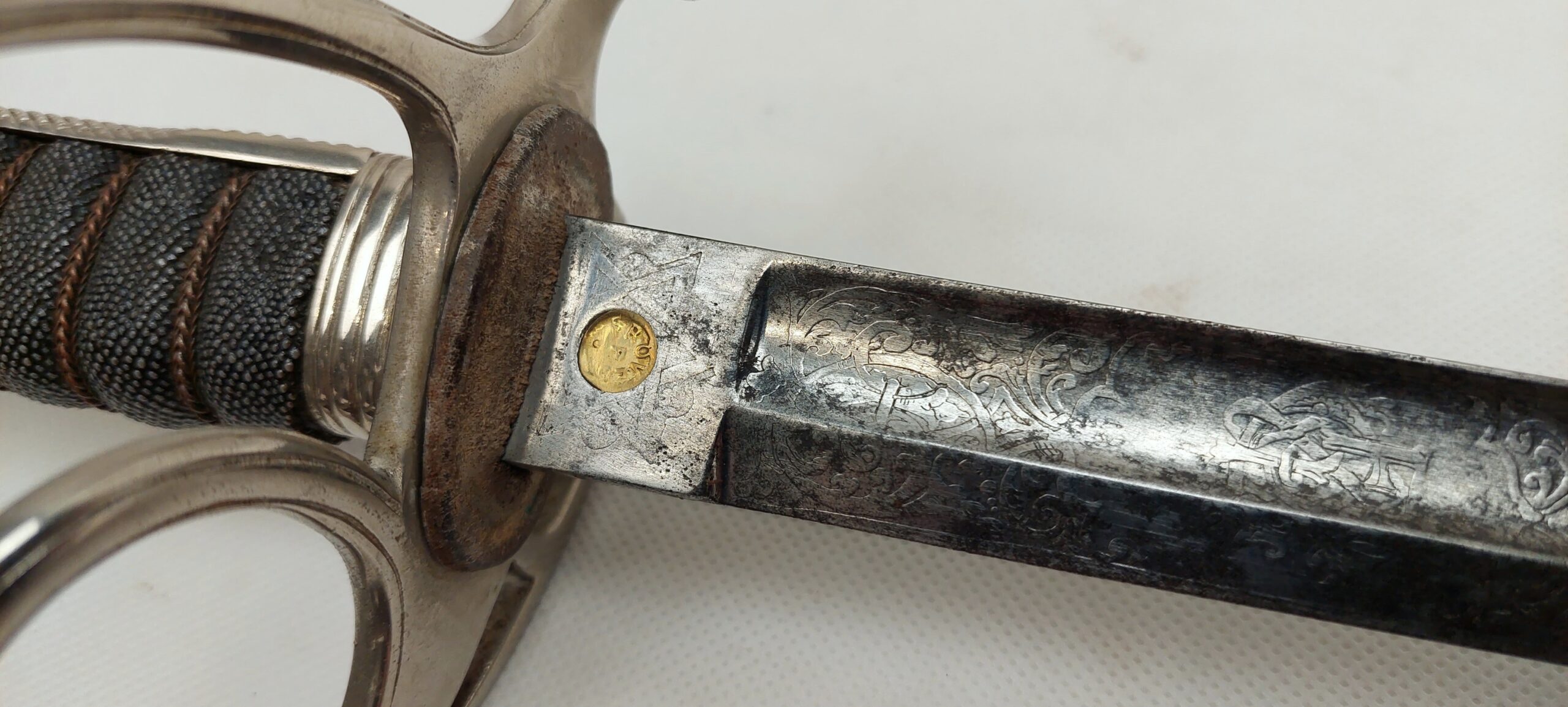 WW1 British Artillery Officers Sword, Scabbard, Frog, Straps And Sword Knot - Image 11