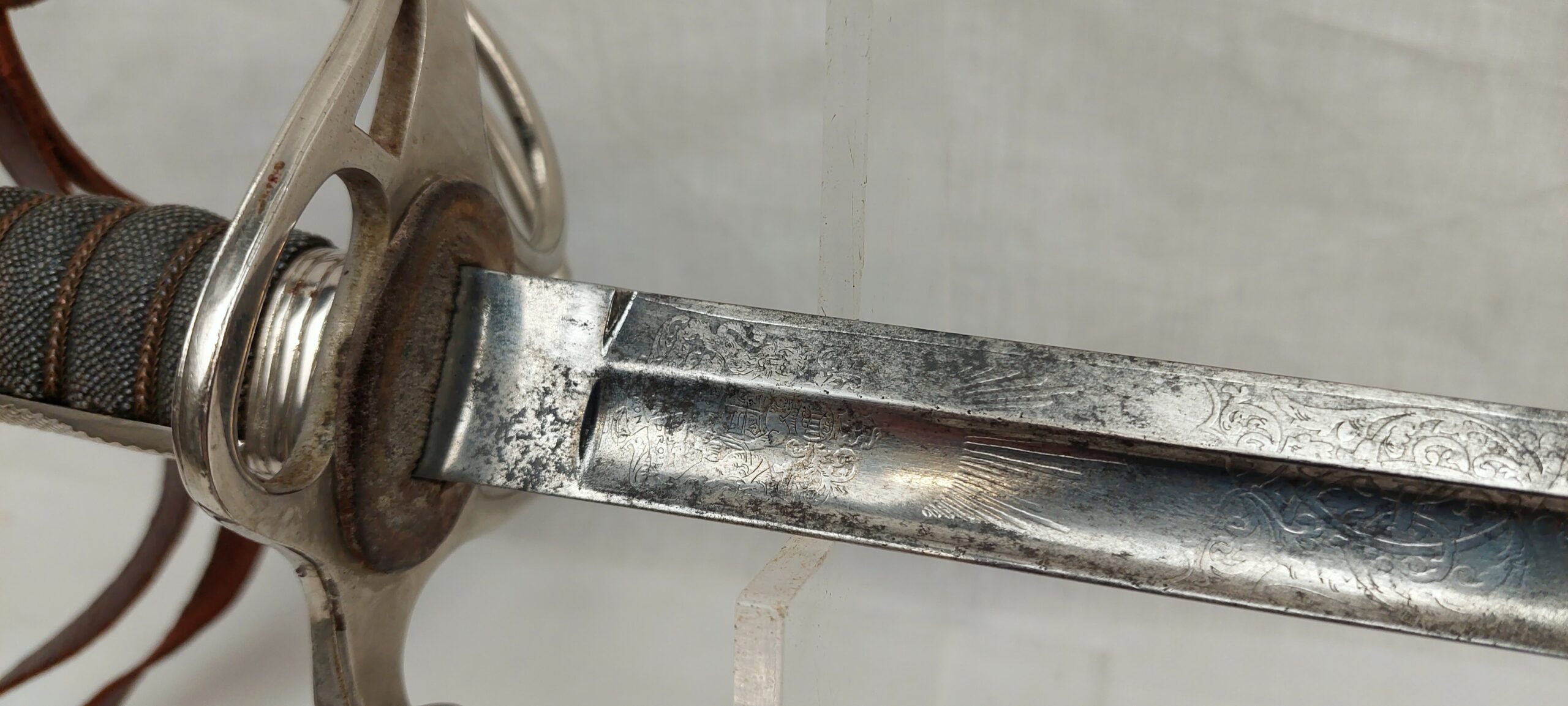 WW1 British Artillery Officers Sword, Scabbard, Frog, Straps And Sword Knot - Image 19