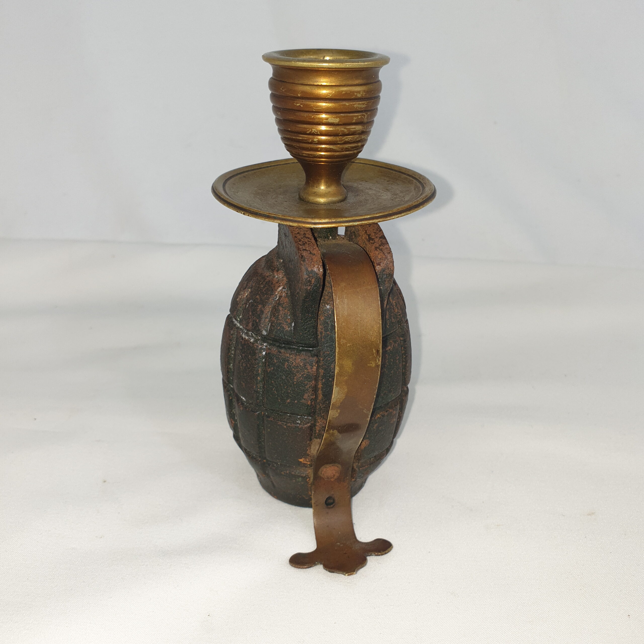 WW1 Trenchart Mills Bomb Grenade Candle Stick - Image 2