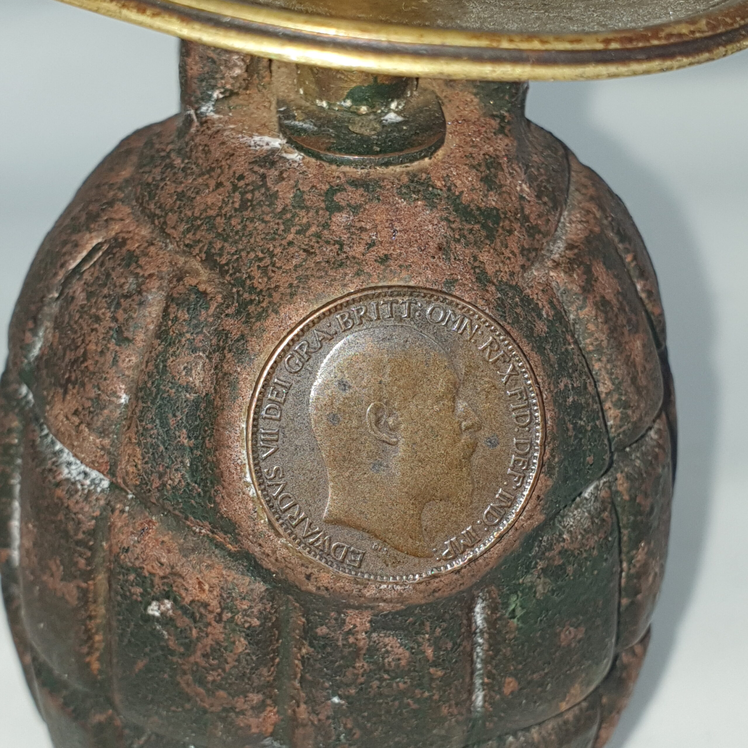 WW1 Trenchart Mills Bomb Grenade Candle Stick - Image 5