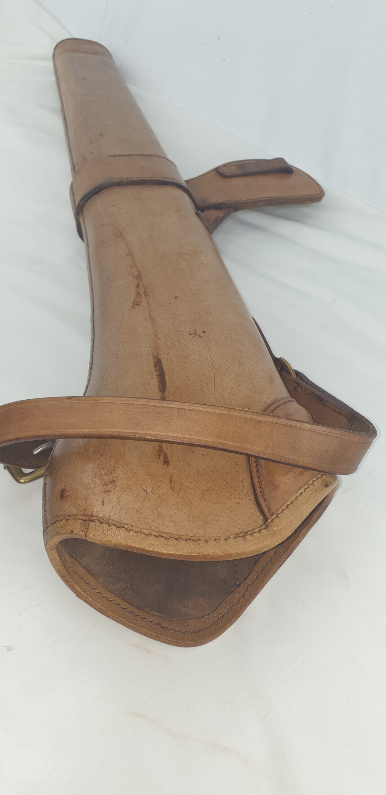 WW1 Era British .303 SMLE Leather Bucket Saddle Rifle Holster - Reproduction - Image 5