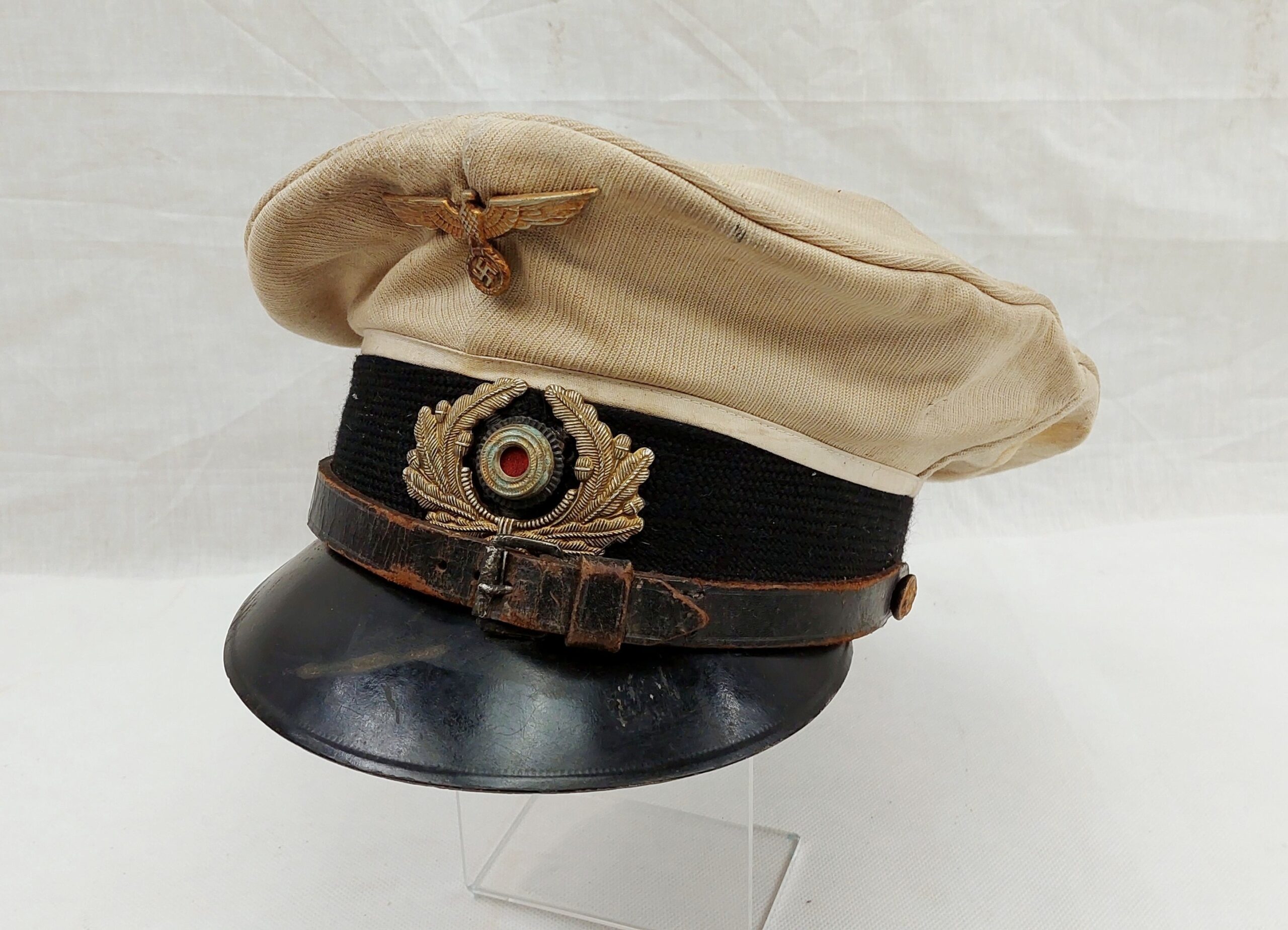 WW2 German Kriegsmarine Officers Visor Cap By Albert Kempf