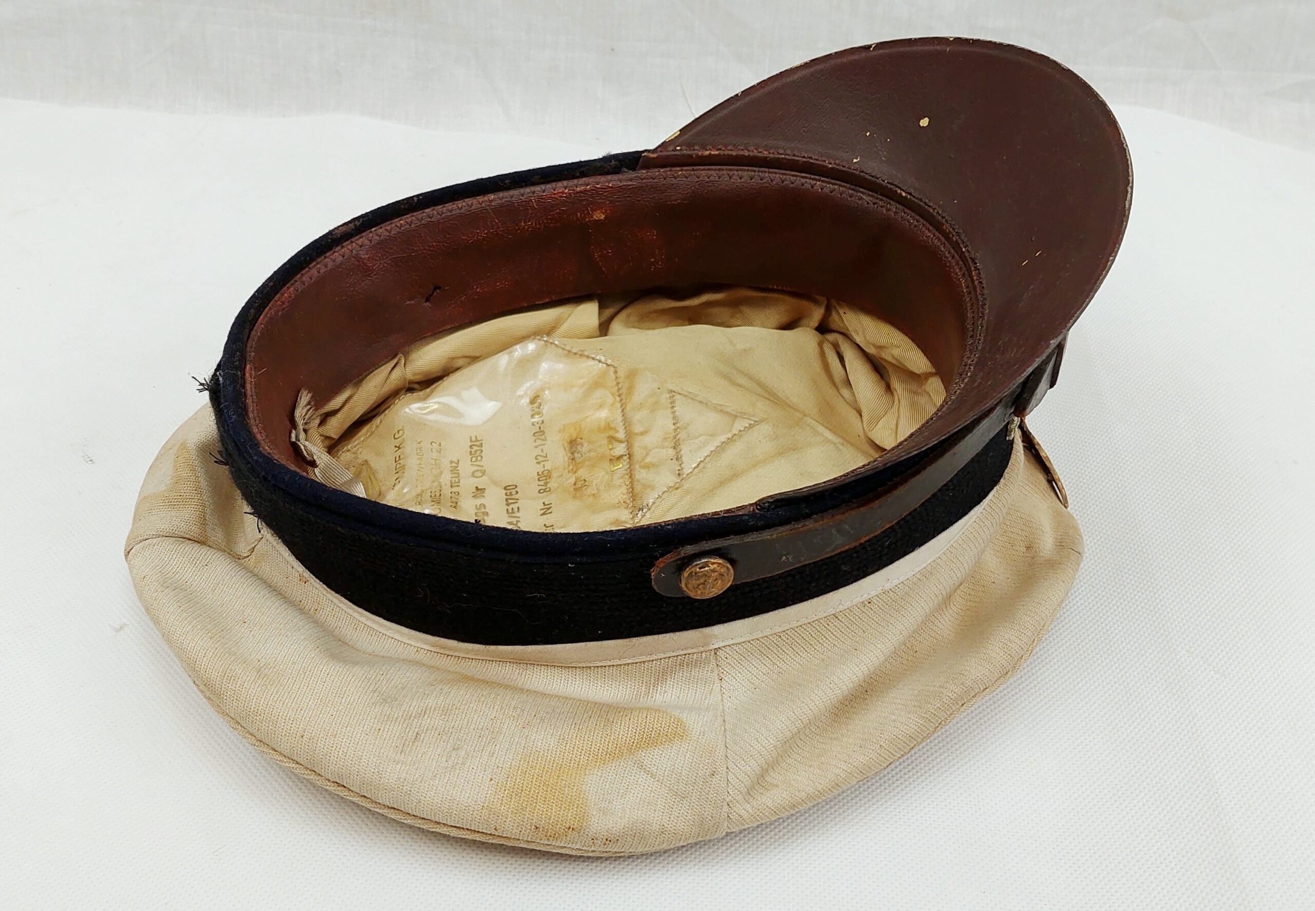 WW2 German Kriegsmarine Officers Visor Cap By Albert Kempf - Image 5