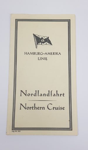 1930s Hamburg Amerika Line Map Of Norway