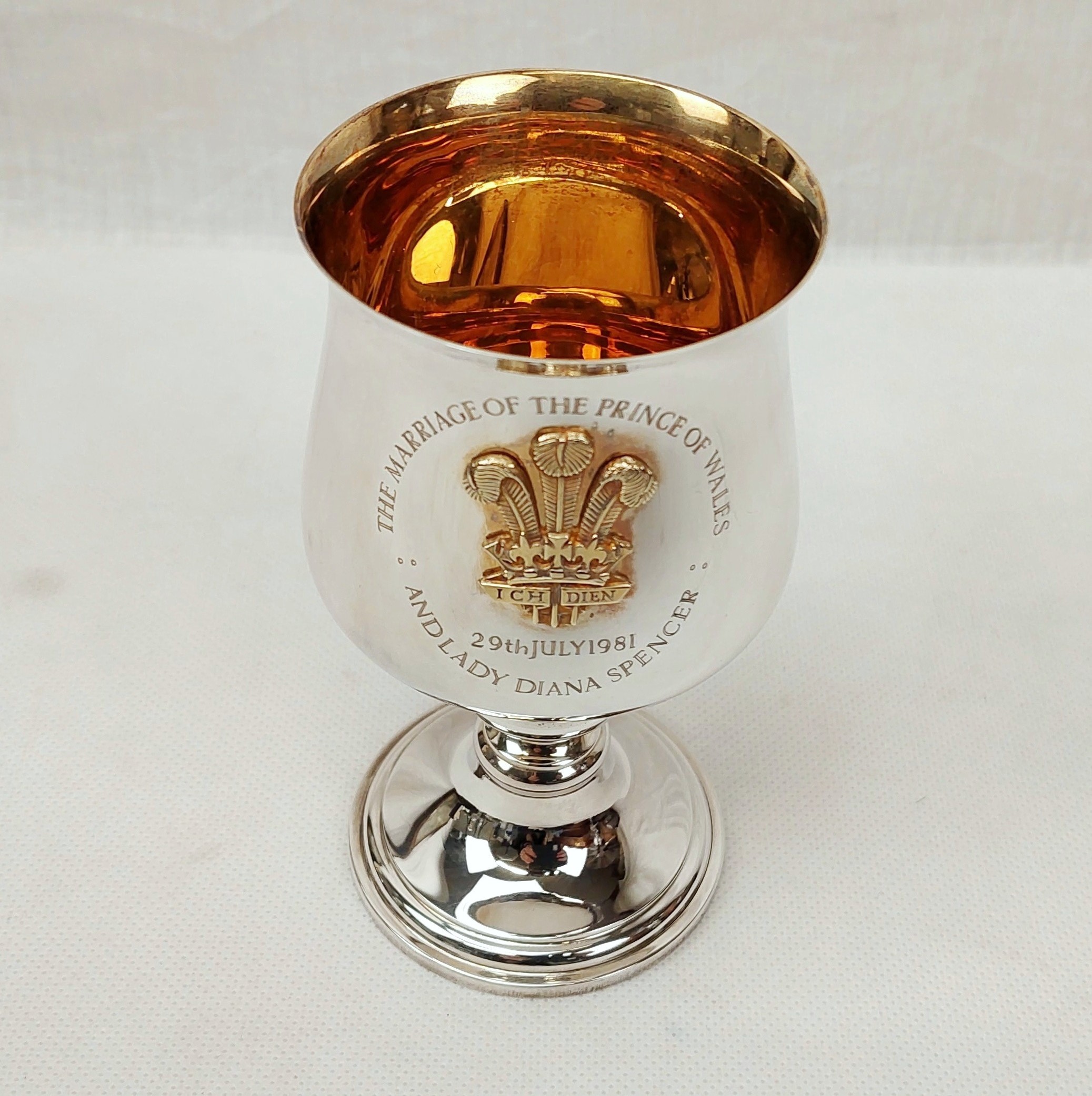 Cased Royal Wedding Prince Of Wales And Lady Diana 1981 Silver Goblet By A.T. Cannon #1 - Image 5