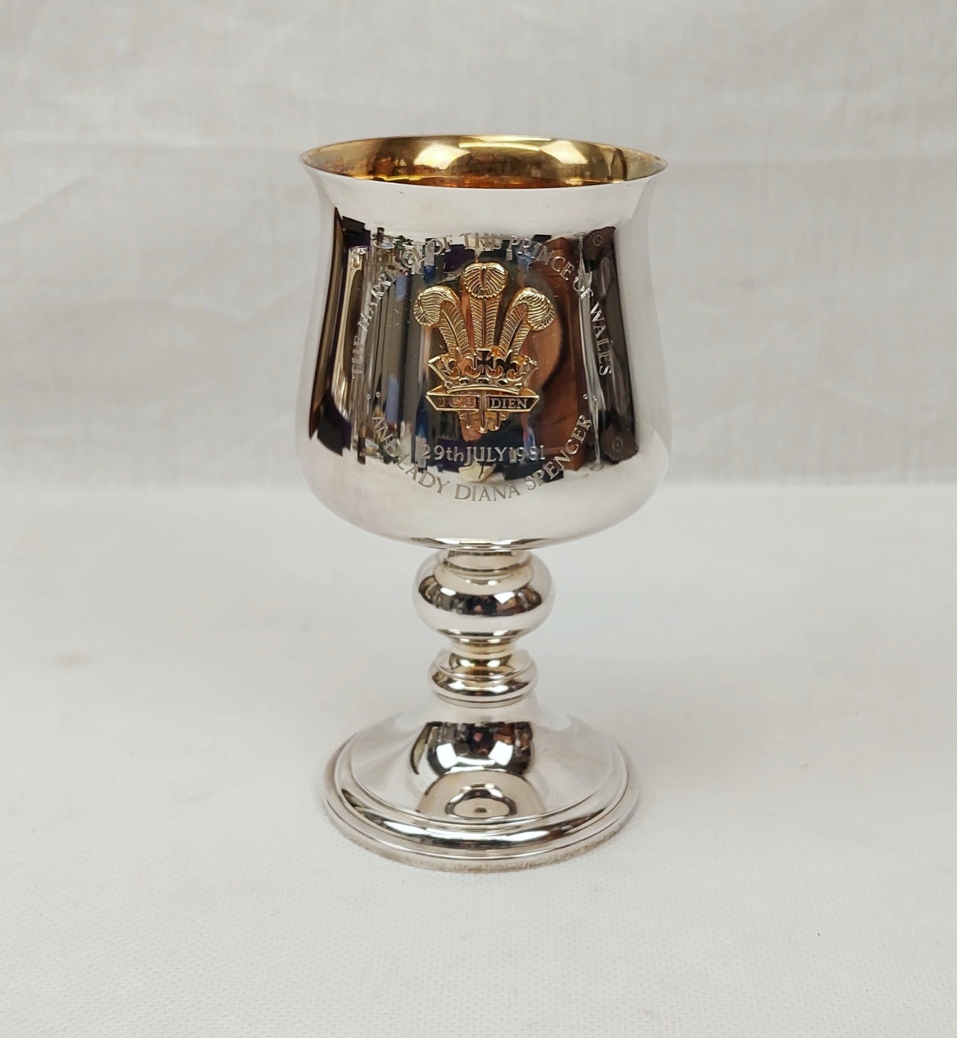 Cased Royal Wedding Prince Of Wales And Lady Diana 1981 Silver Goblet By A.T. Cannon #1 - Image 4