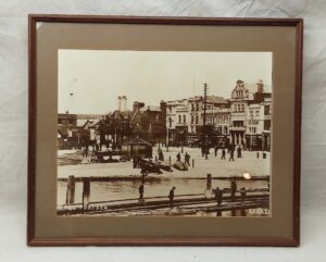 Framed Copy Of A Circa 1900 Print Of The Hard Portsmouth