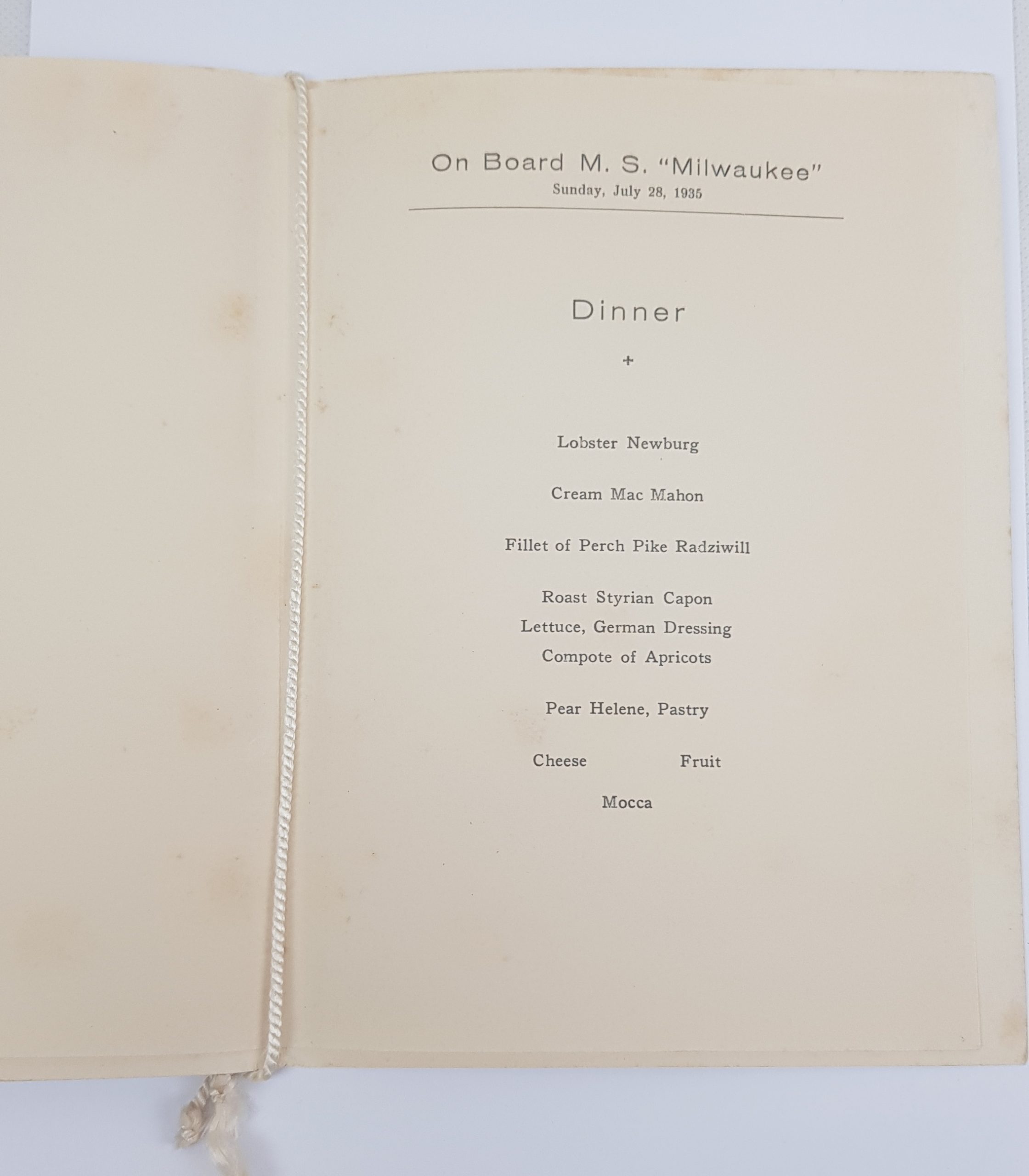Hamburg Amerika Line 1935 Menu Holder #3 - Image 3