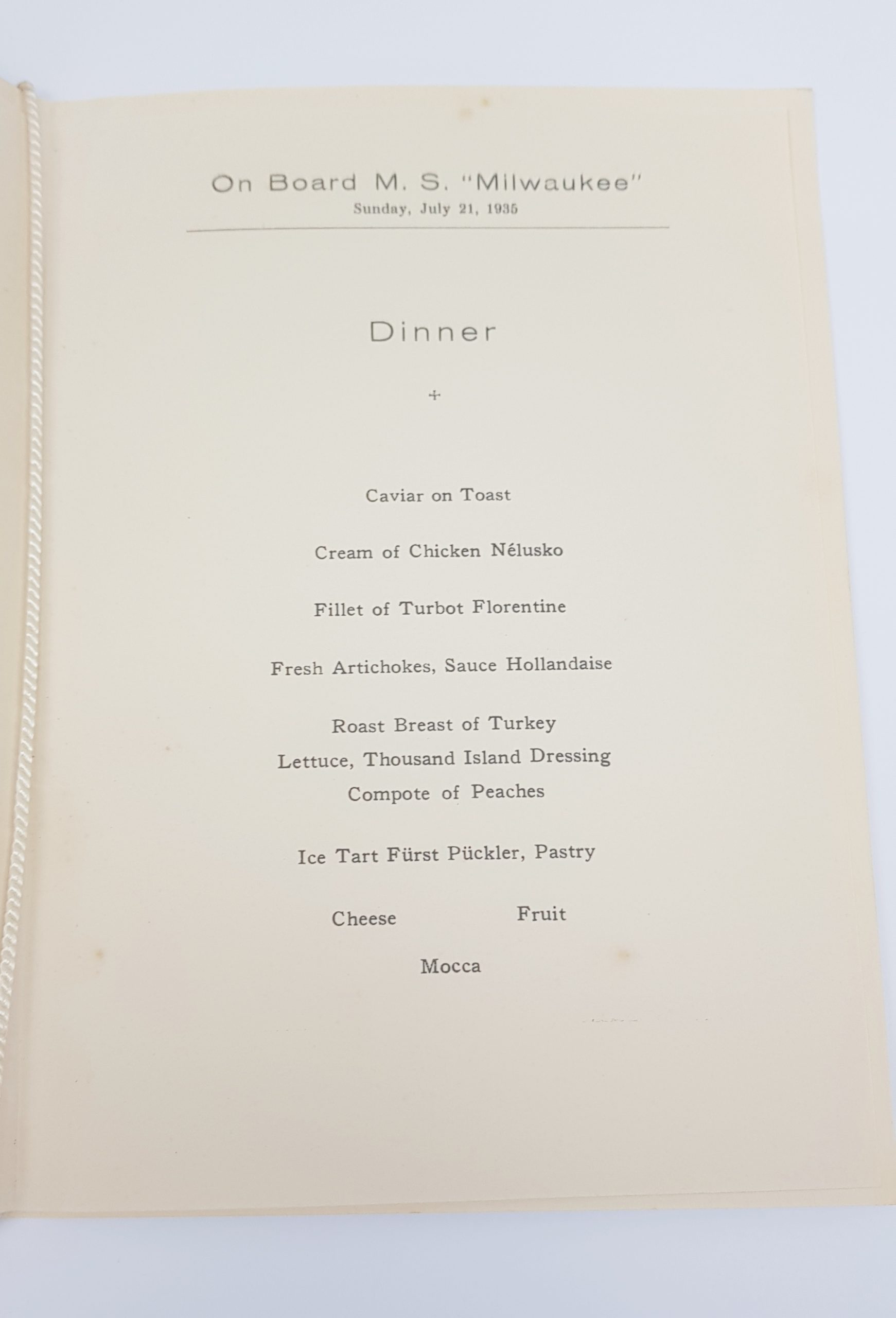 Hamburg Amerika Line 1935 Menu Holder #4 - Image 3