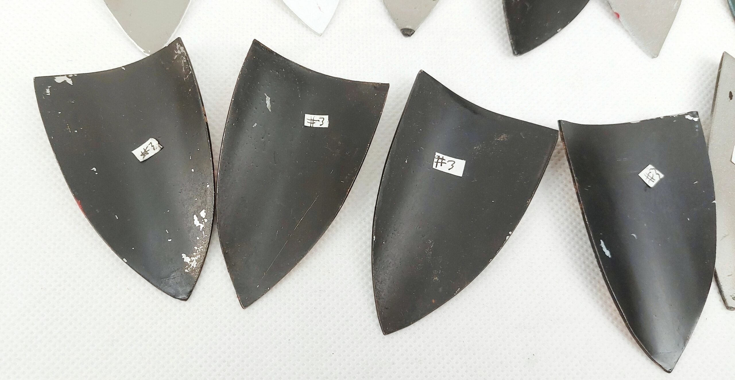 Hand Made Metal Miniature Knights Shield Set Sword And Axe - Image 2