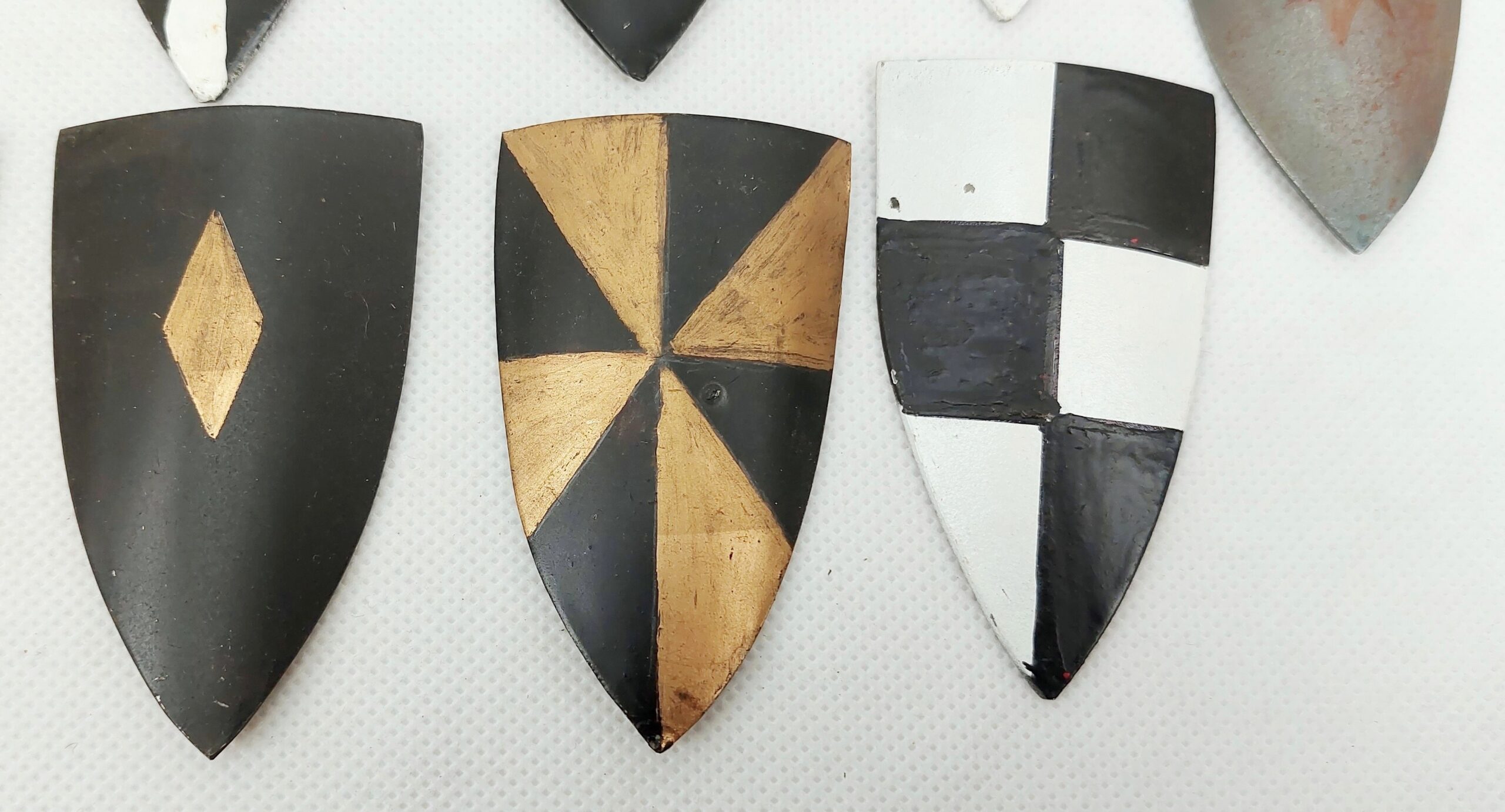 Hand Made Metal Miniature Knights Shield Set Sword And Axe - Image 11