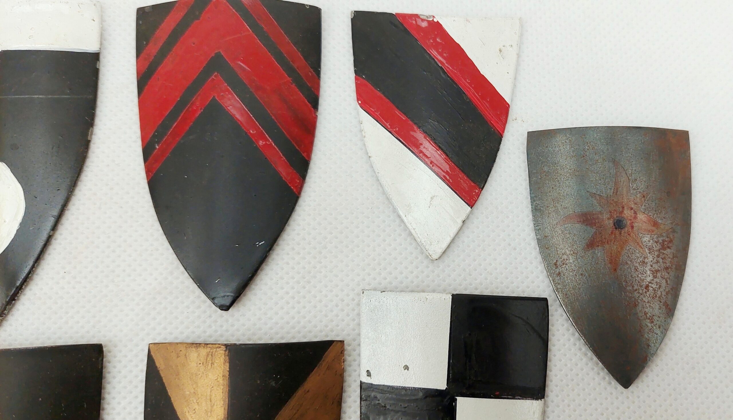 Hand Made Metal Miniature Knights Shield Set Sword And Axe - Image 10