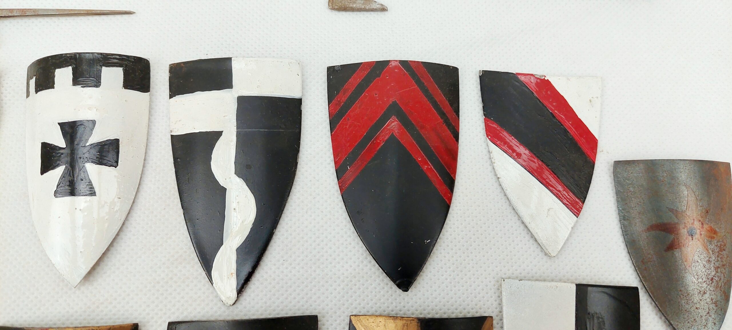 Hand Made Metal Miniature Knights Shield Set Sword And Axe - Image 9