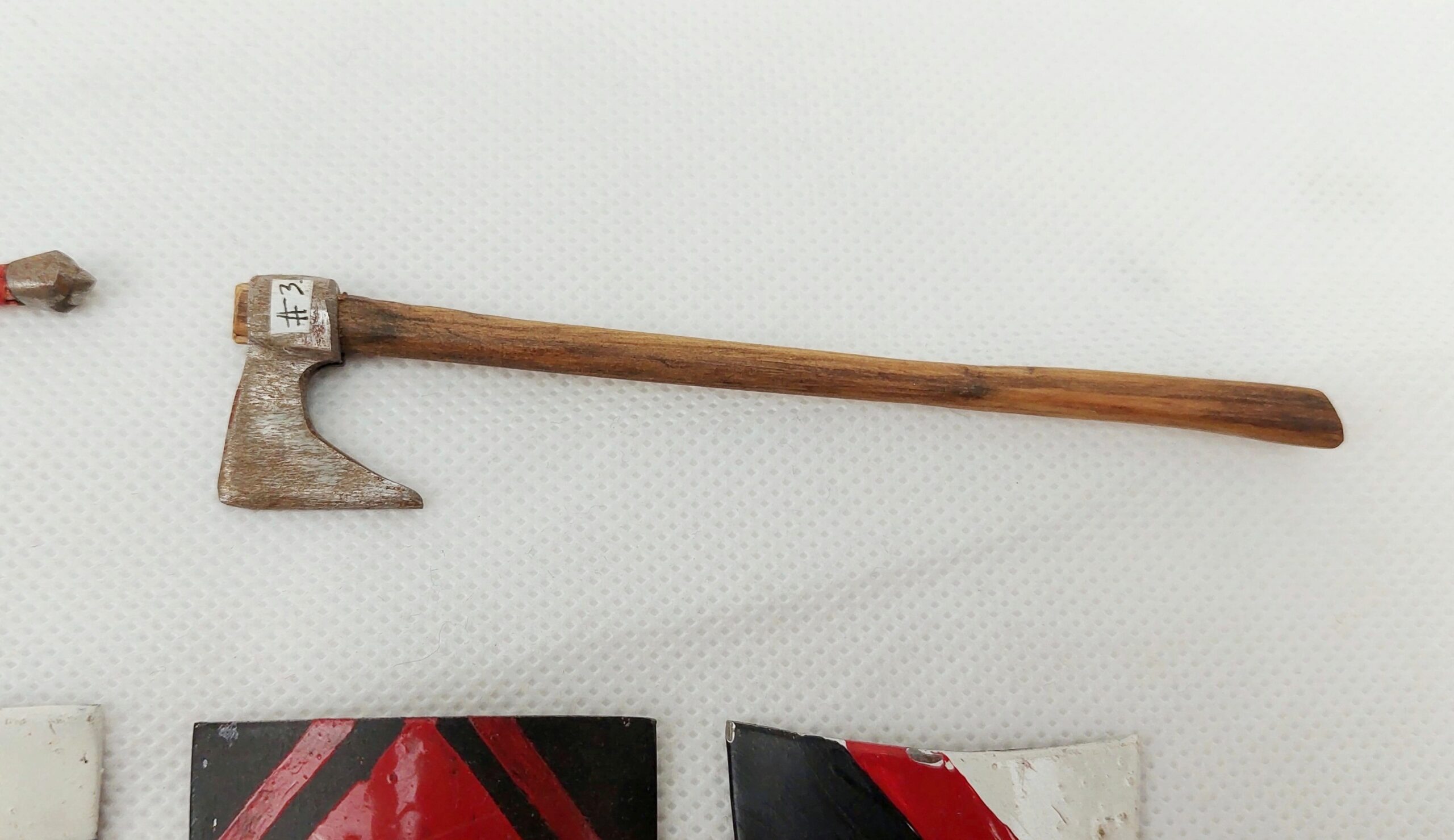 Hand Made Metal Miniature Knights Shield Set Sword And Axe - Image 6
